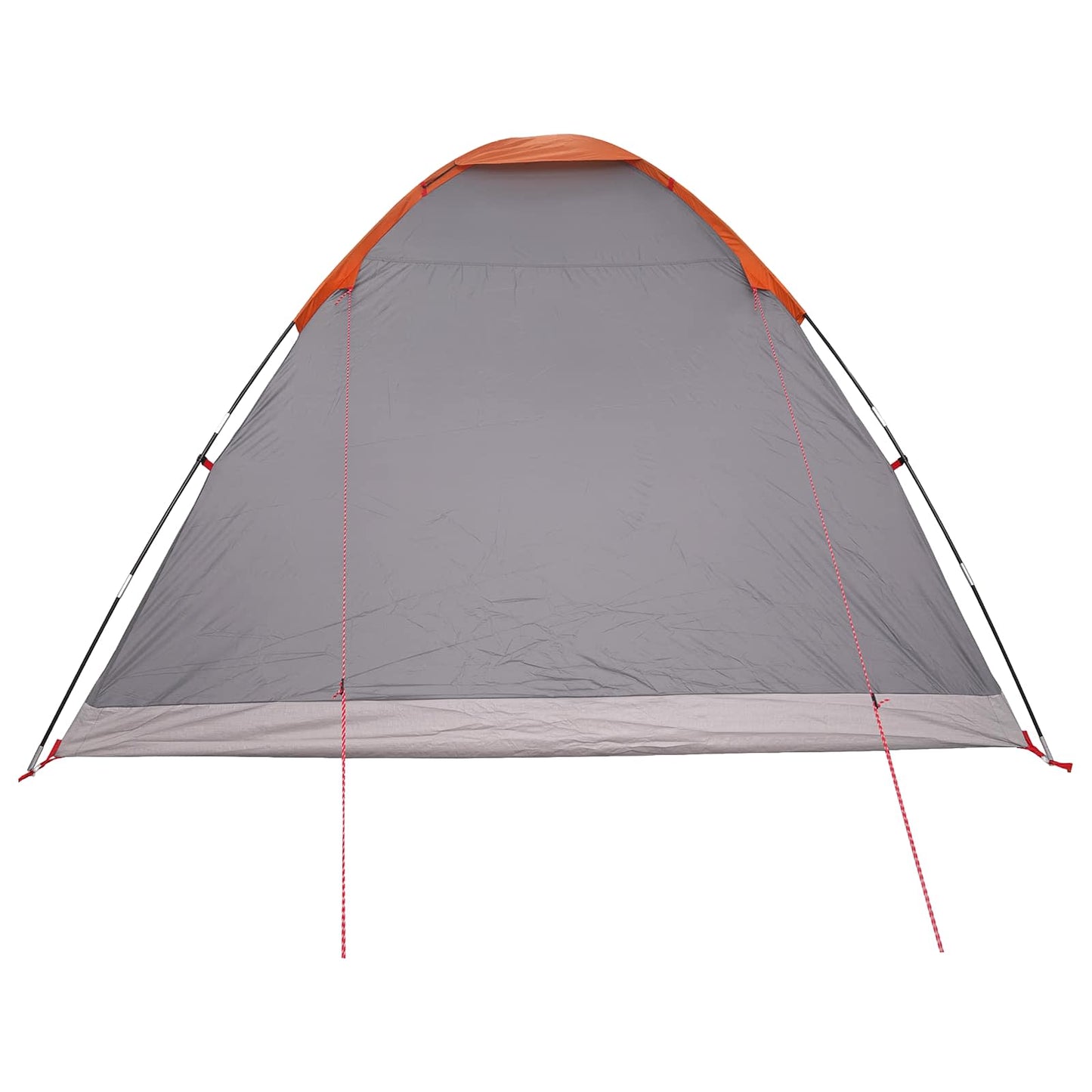 Campingzelt 6 Personen Grau und Orange Polyester und Stahl