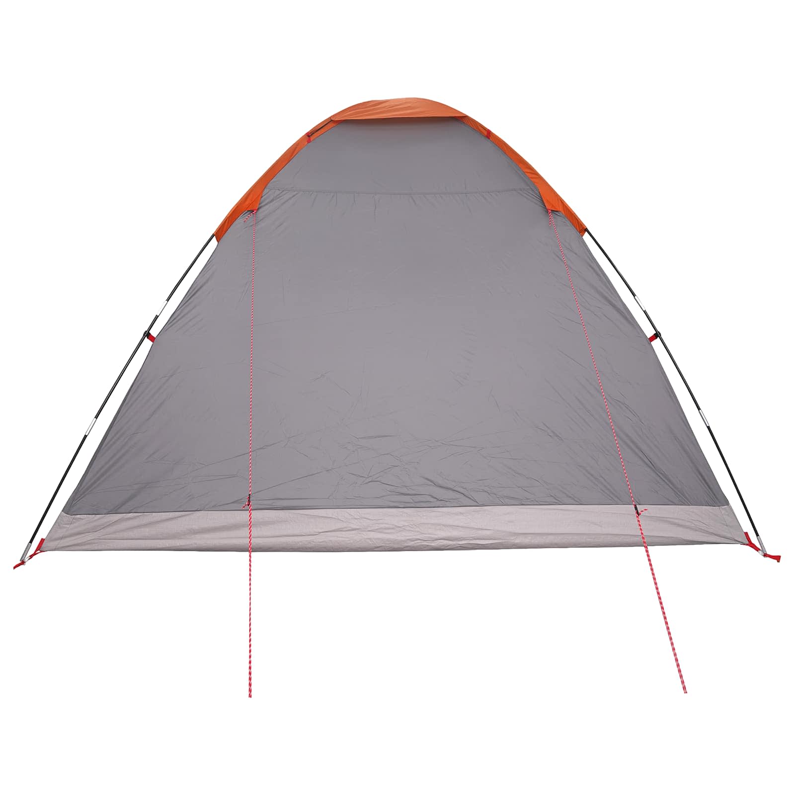 Campingzelt 6 Personen Grau und Orange Polyester und Stahl