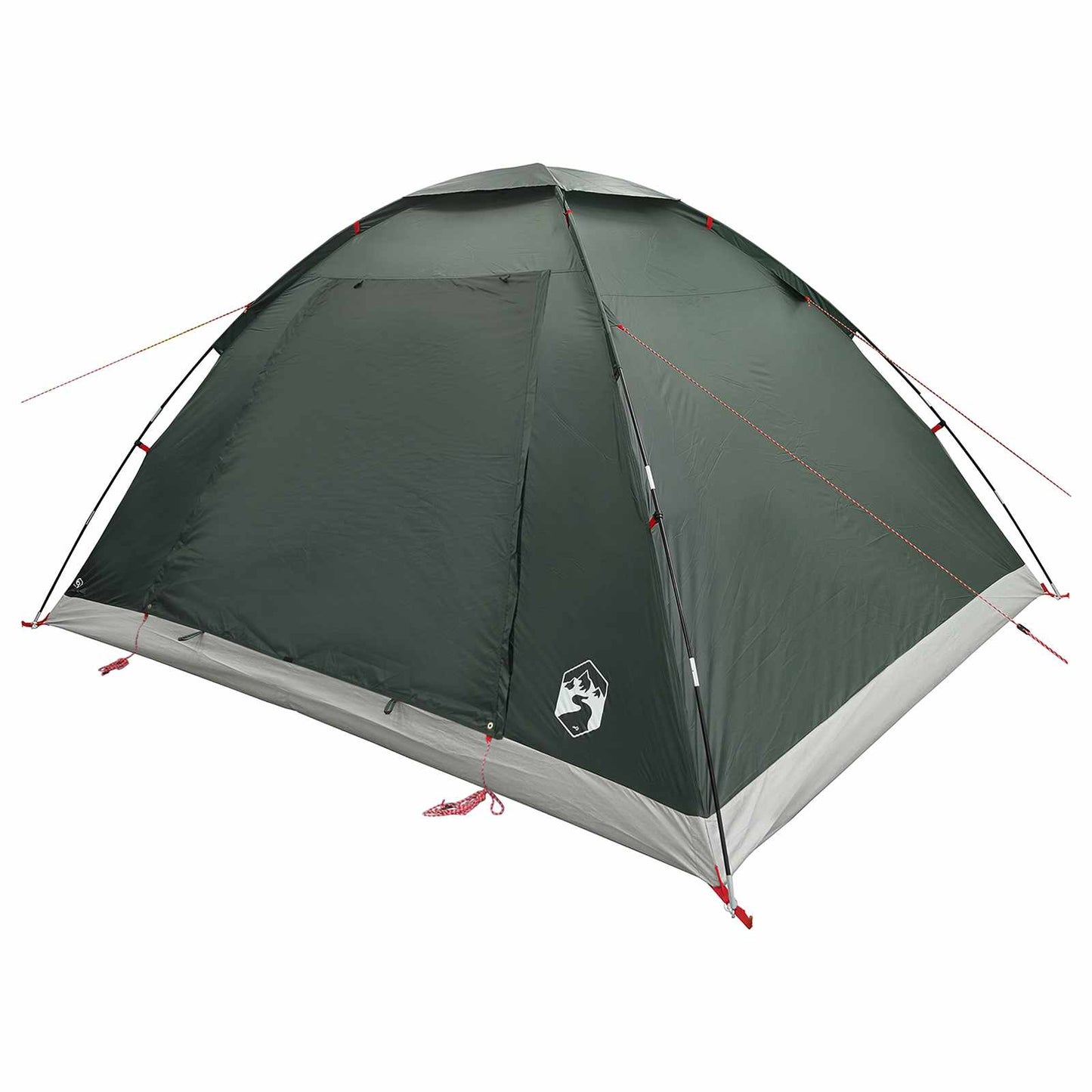 Campingzelt 6 Personen Olivegrün Polyester und Stahl