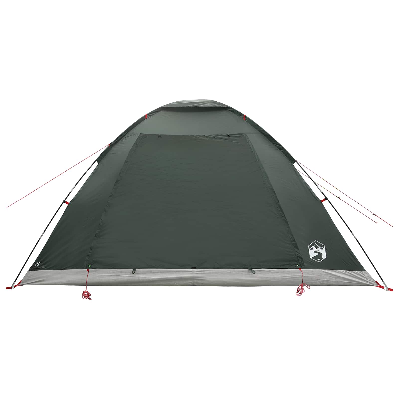 Campingzelt 6 Personen Olivegrün Polyester und Stahl