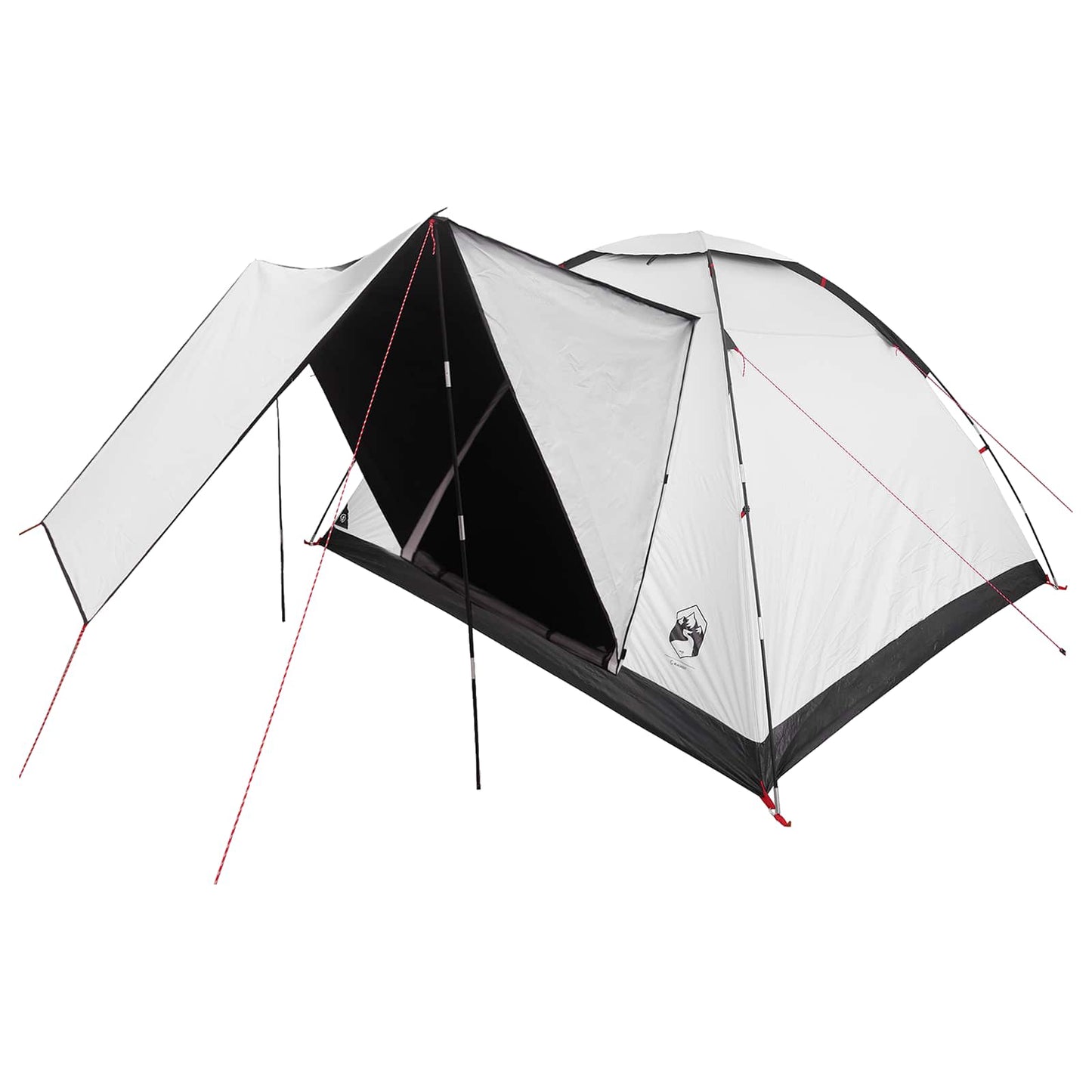 Campingzelt 6 Personen Weiß Blackout Polyester und Stahl