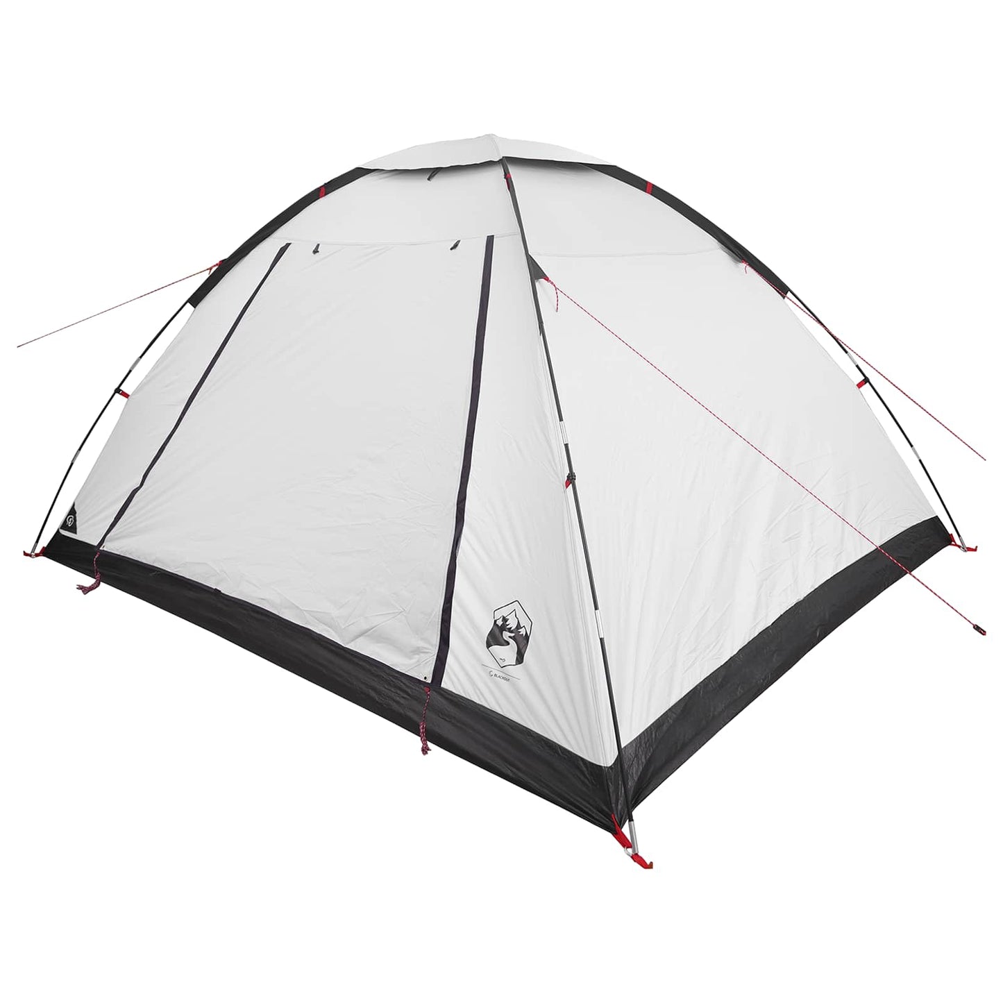 Campingzelt 6 Personen Weiß Blackout Polyester und Stahl