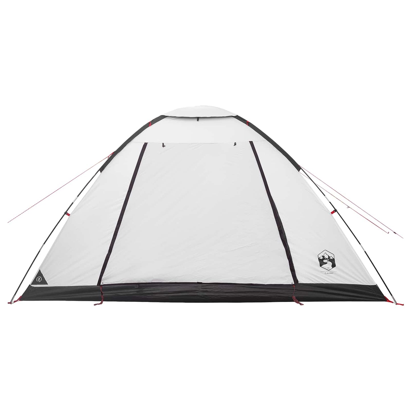 Campingzelt 6 Personen Weiß Blackout Polyester und Stahl