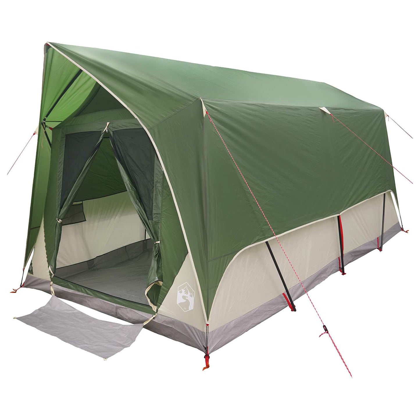 Tunnelzelt mit Dach Grün 8-Personen Polyester und Stahl