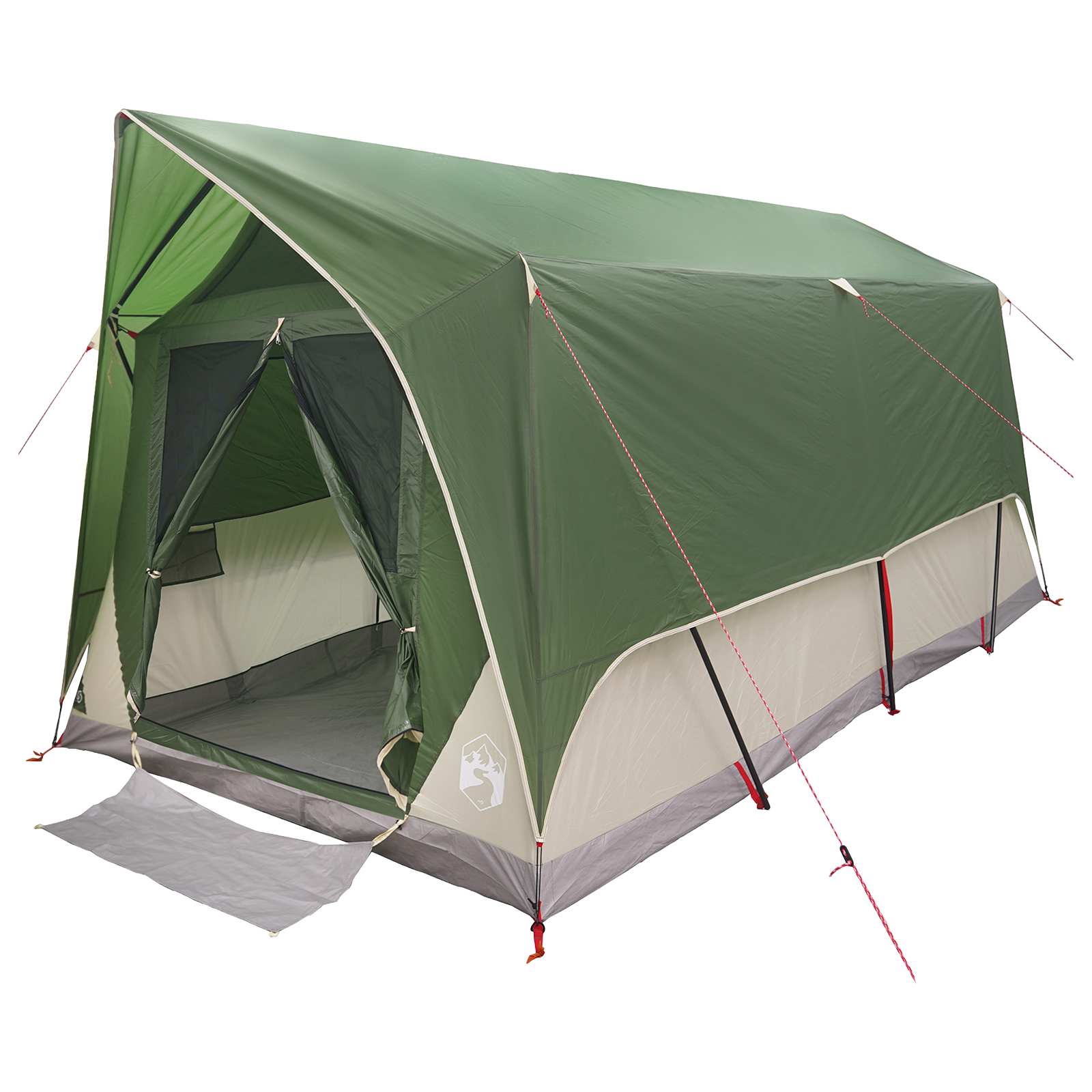 Tunnelzelt mit Dach Grün 8-Personen Polyester und Stahl