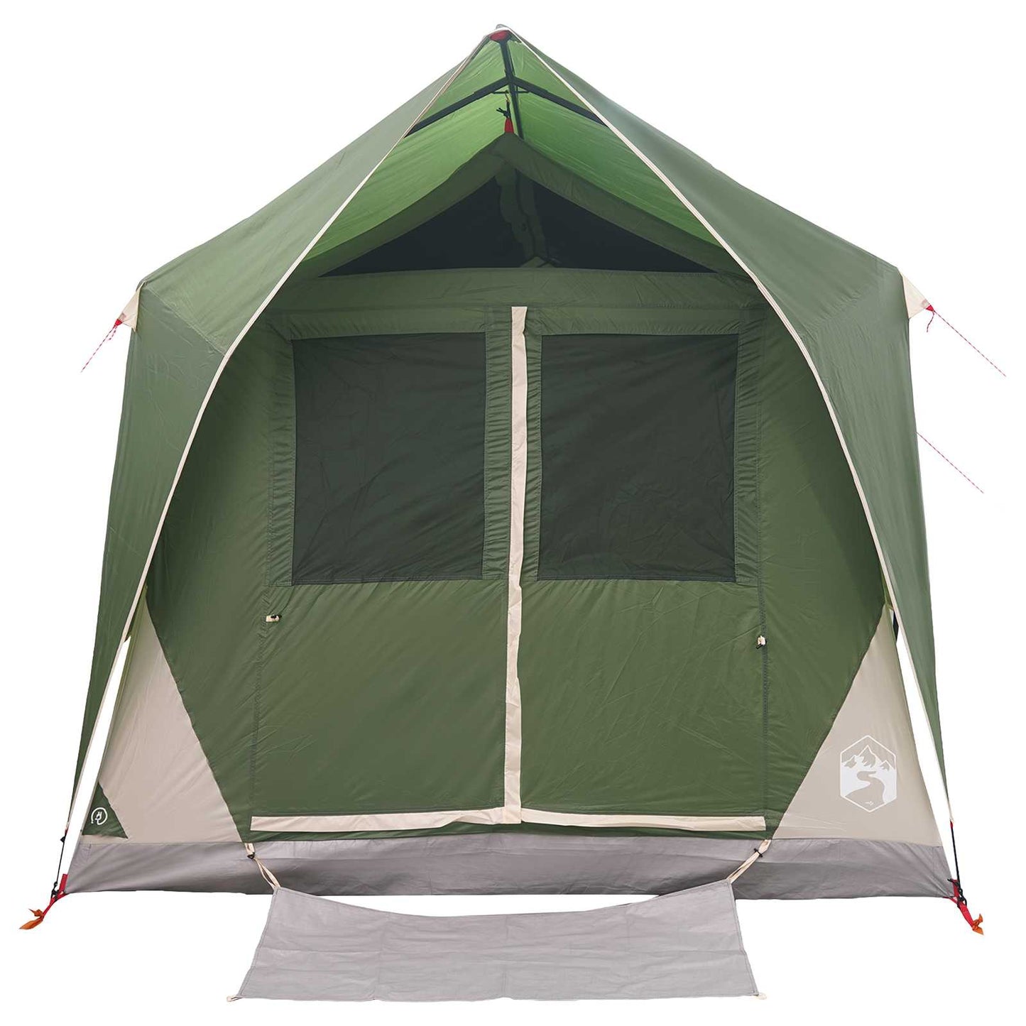 Tunnelzelt mit Dach Grün 8-Personen Polyester und Stahl