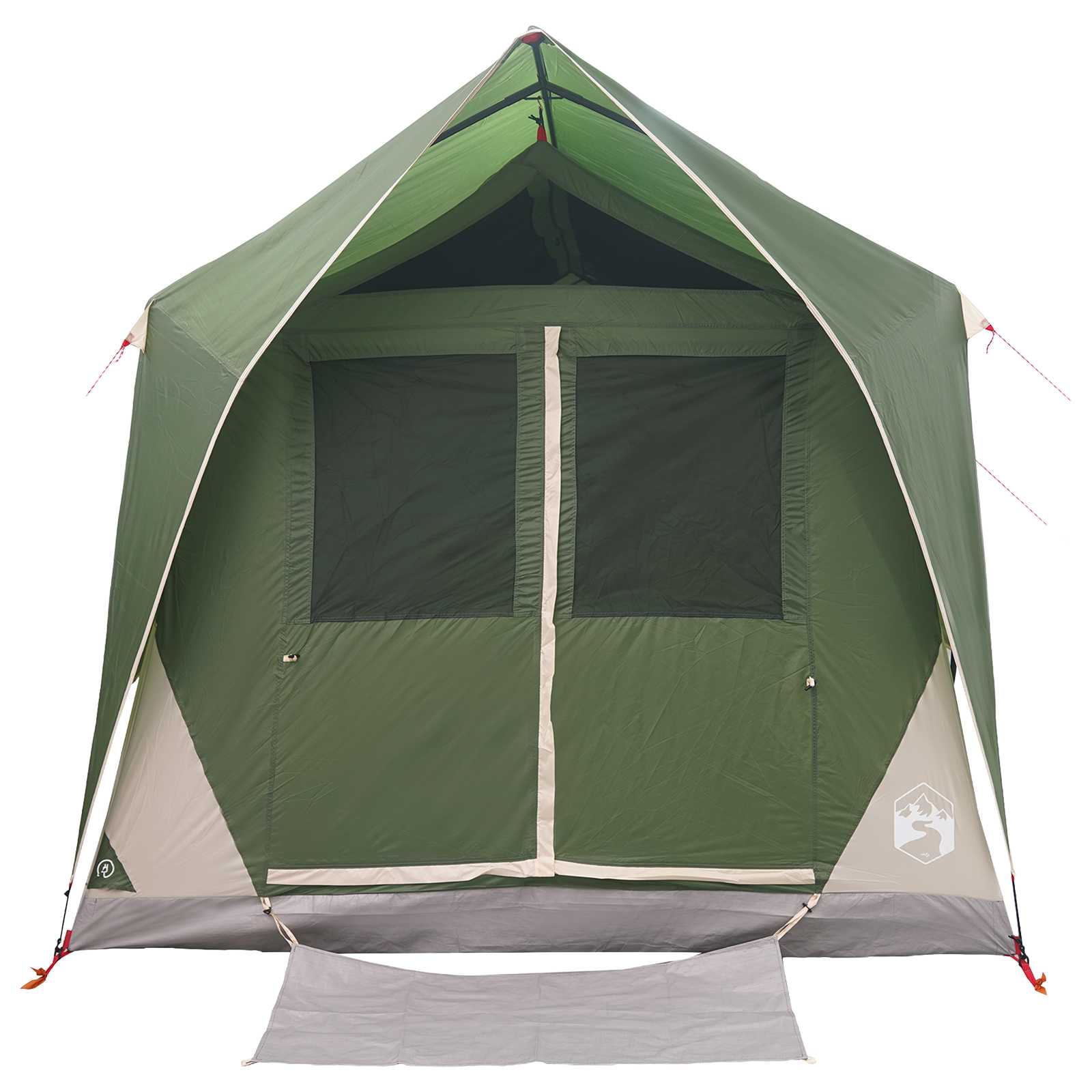 Tunnelzelt mit Dach Grün 8-Personen Polyester und Stahl