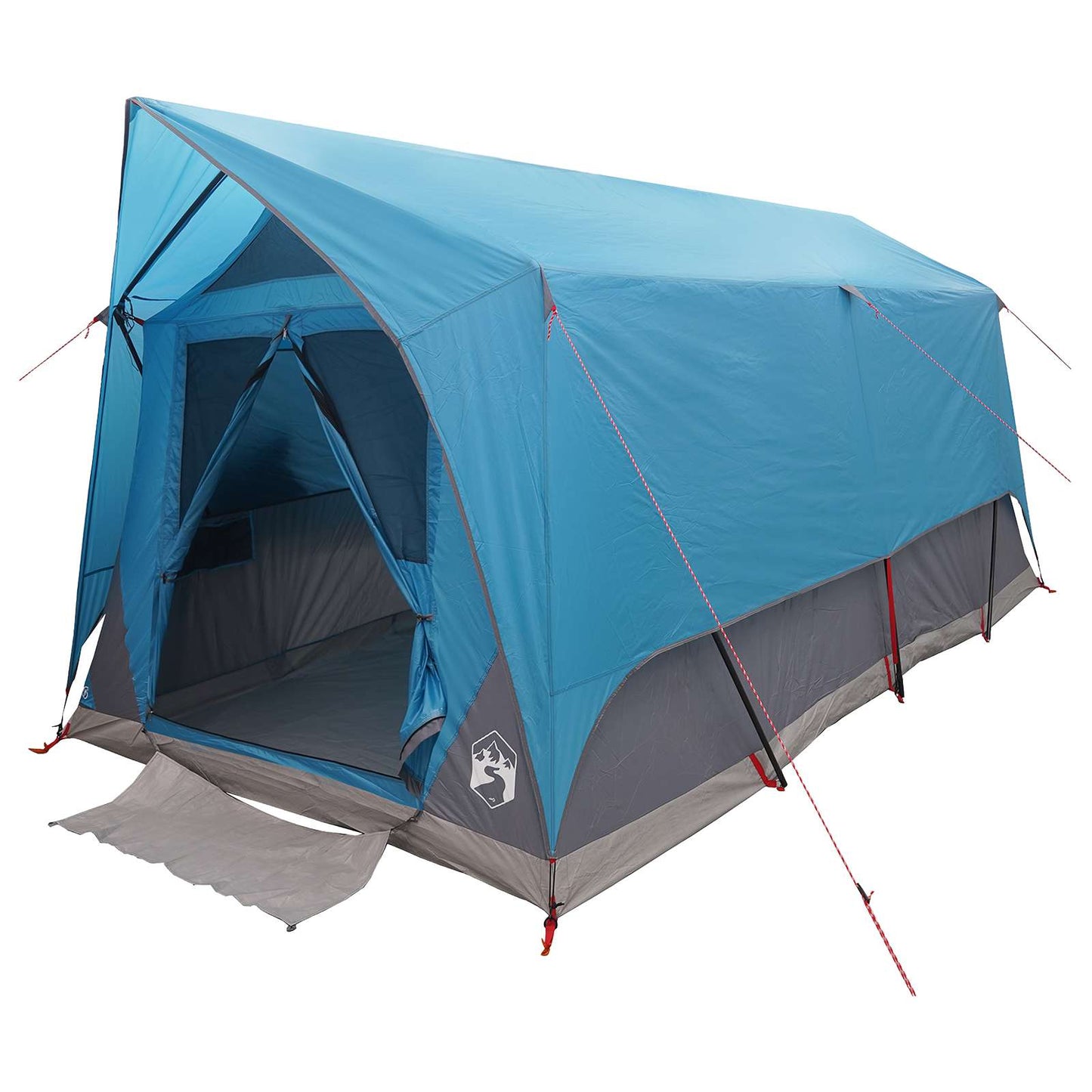 Tunnelzelt mit Dach Blau 8-Personen Polyester und Stahl