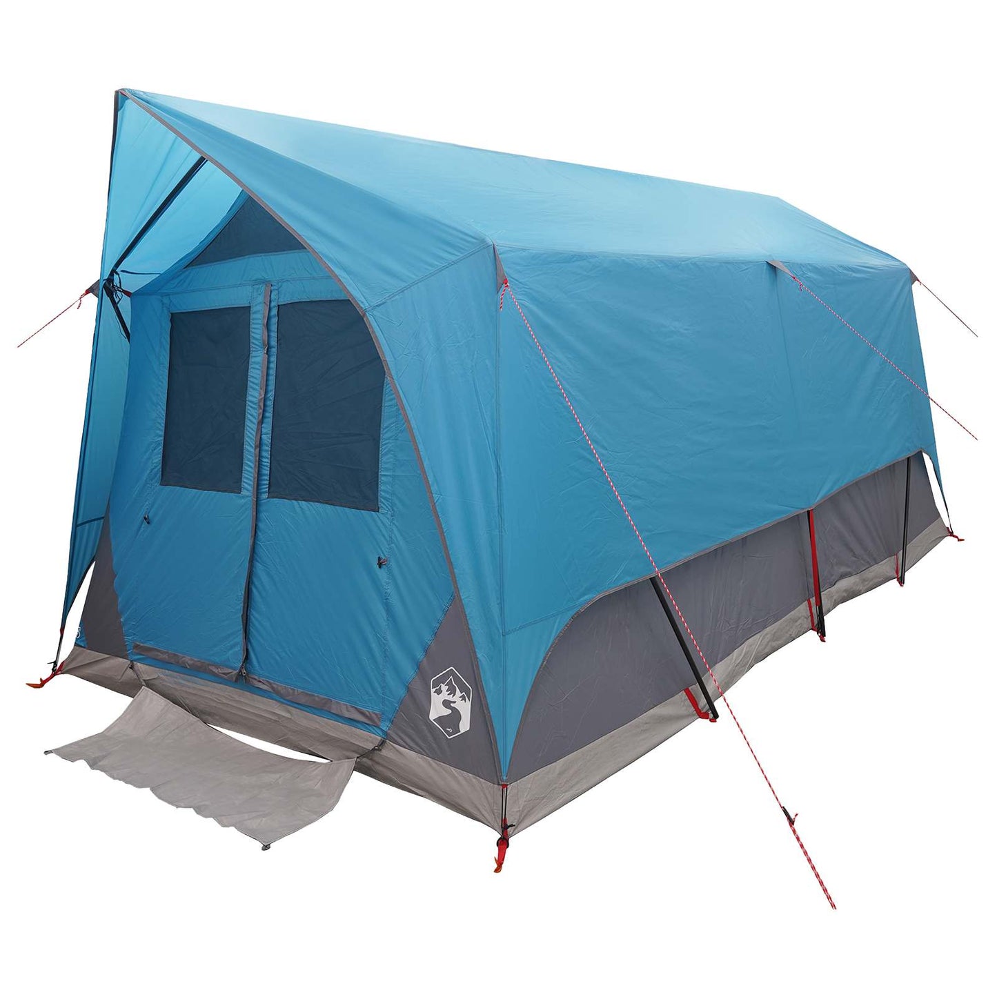 Tunnelzelt mit Dach Blau 8-Personen Polyester und Stahl