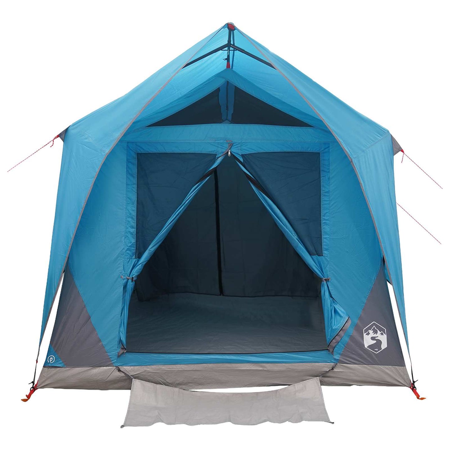 Tunnelzelt mit Dach Blau 8-Personen Polyester und Stahl