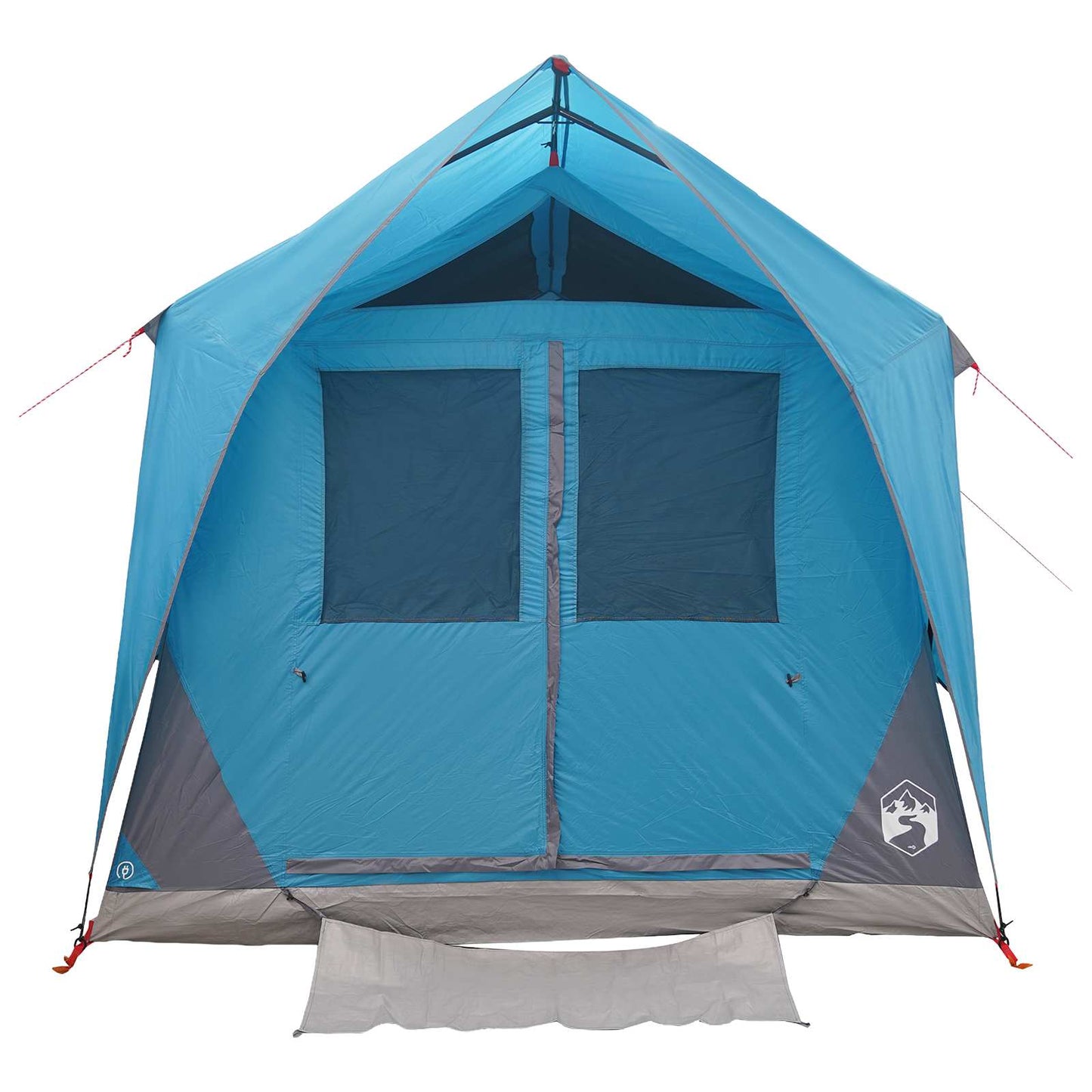 Tunnelzelt mit Dach Blau 8-Personen Polyester und Stahl