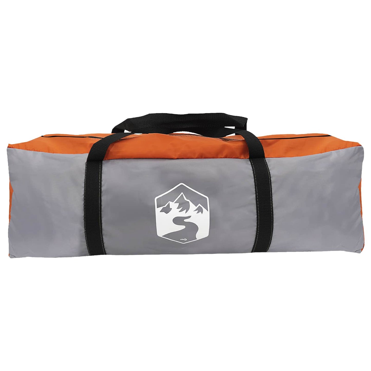 Tunnelzelt Grau und Orange 8-Personen Polyester und Stahl