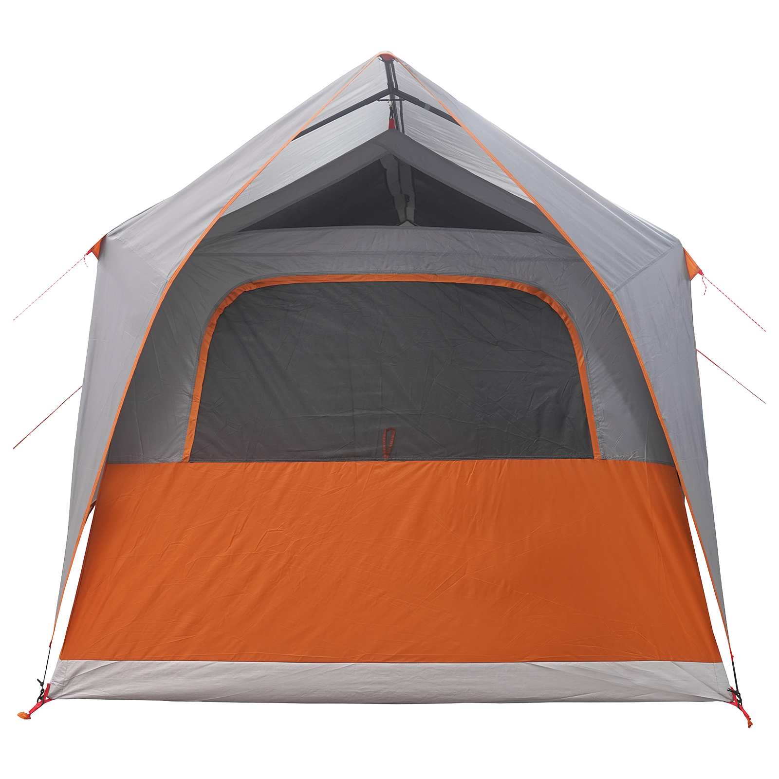 Tunnelzelt Grau und Orange 8-Personen Polyester und Stahl