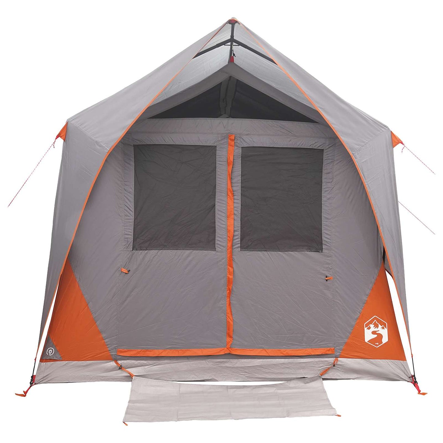 Tunnelzelt Grau und Orange 8-Personen Polyester und Stahl