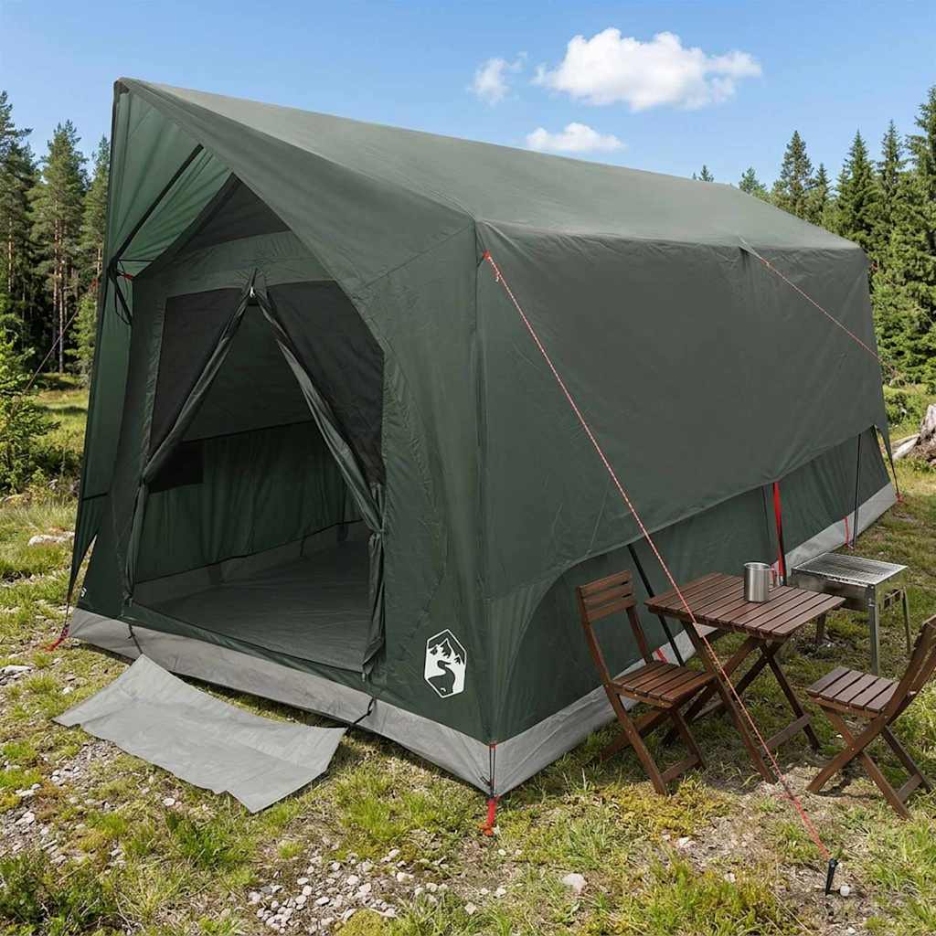 Tunnelzelt mit Dach Armeegrün 8-Personen Polyester und Stahl