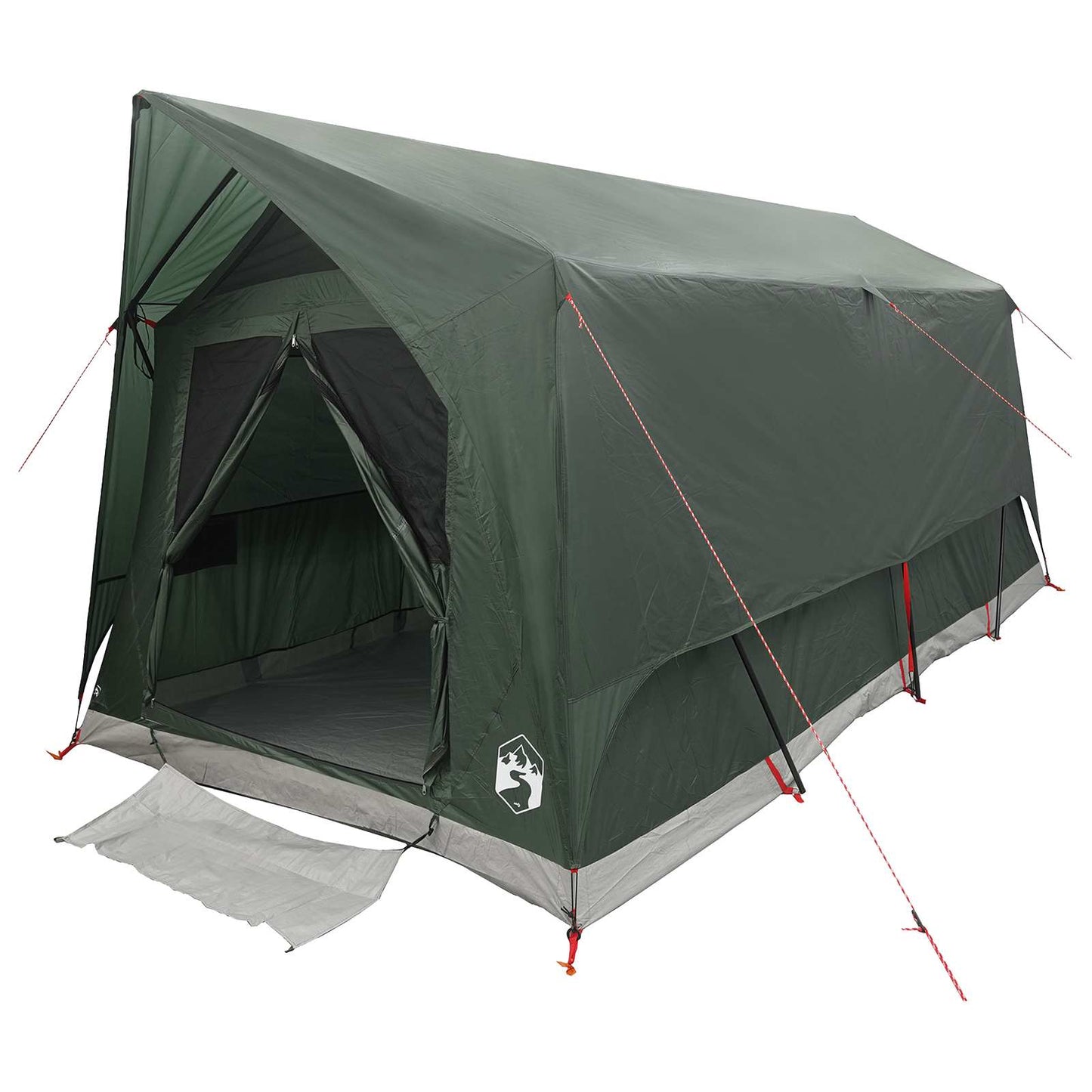 Tunnelzelt mit Dach Armeegrün 8-Personen Polyester und Stahl