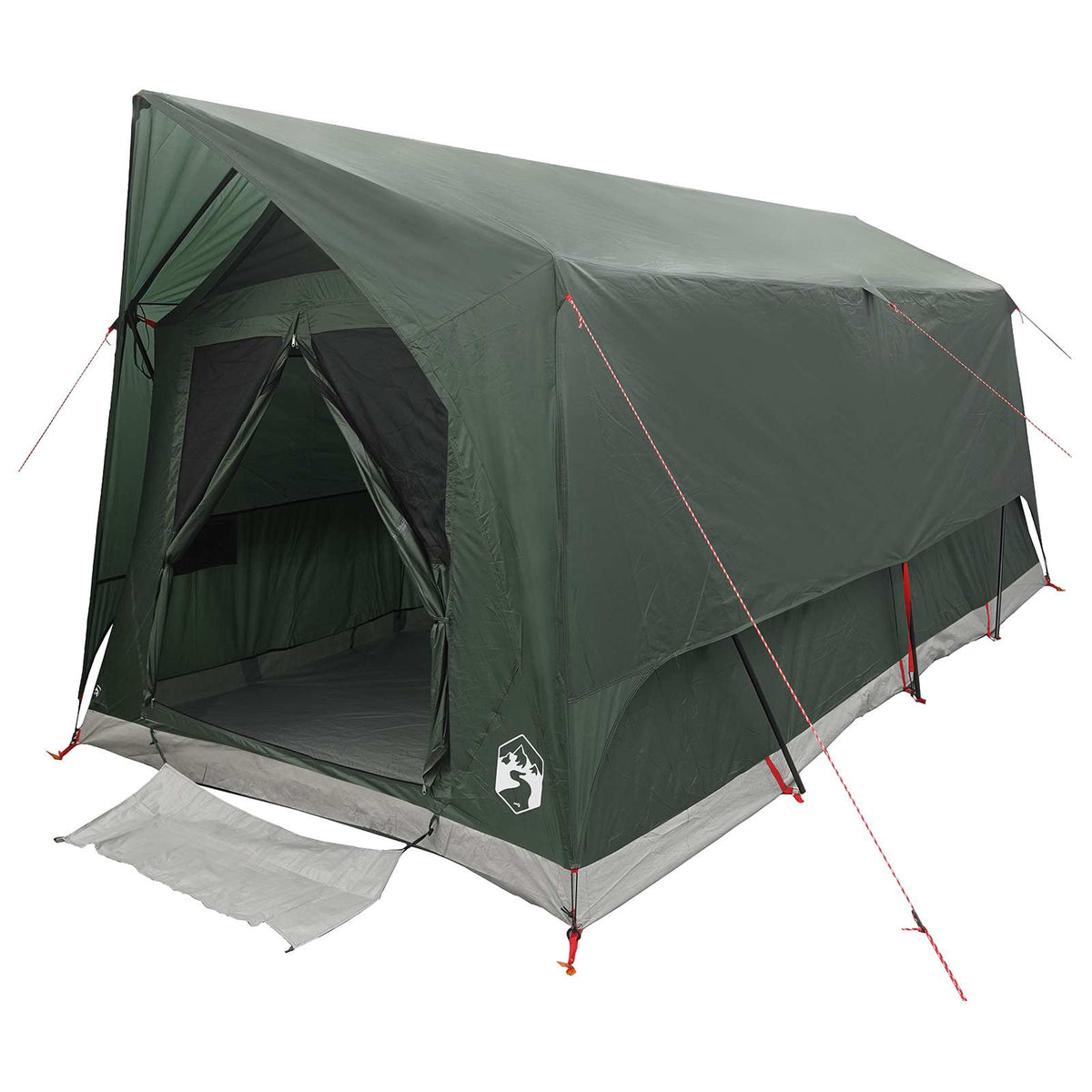 Tunnelzelt 8 Personen Armeegrün Polyester und Stahl