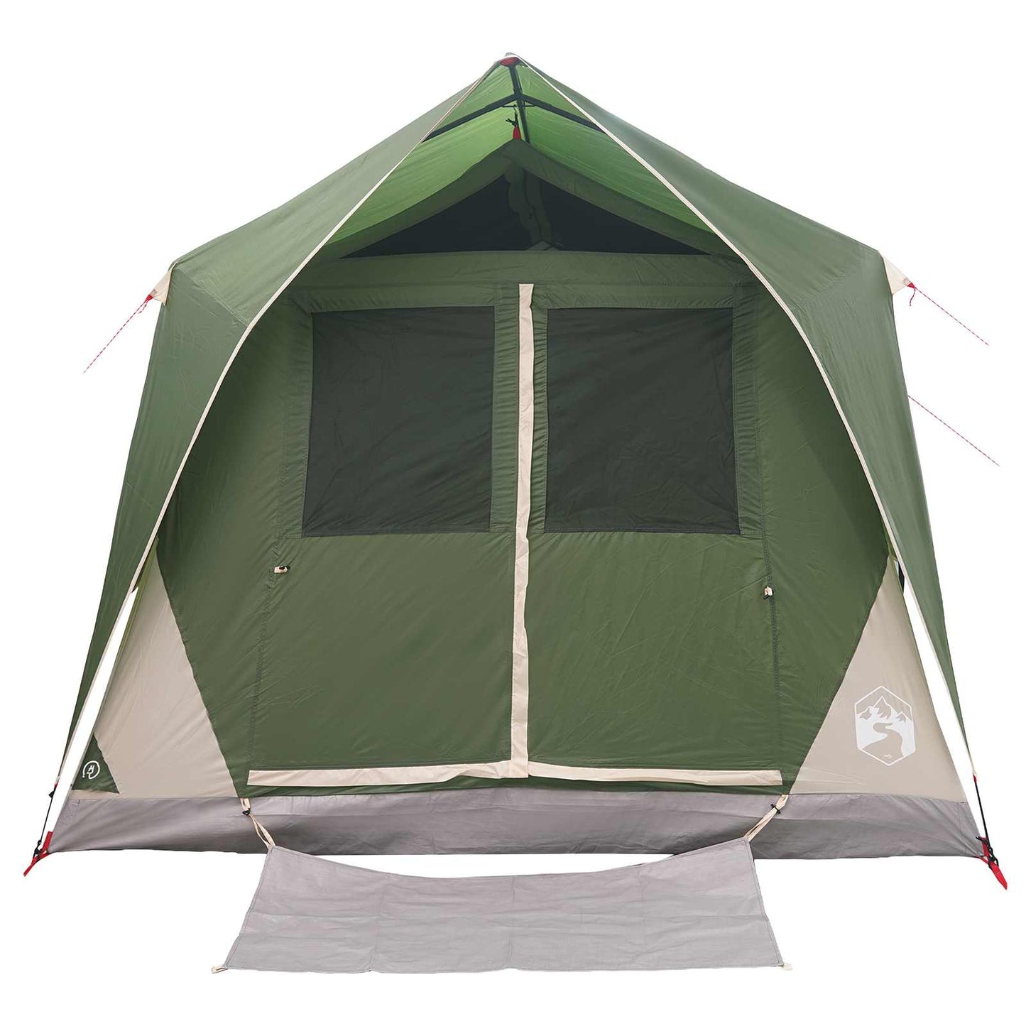 Tunnelzelt mit Dach Grün 10 Personen Polyester und Stahl