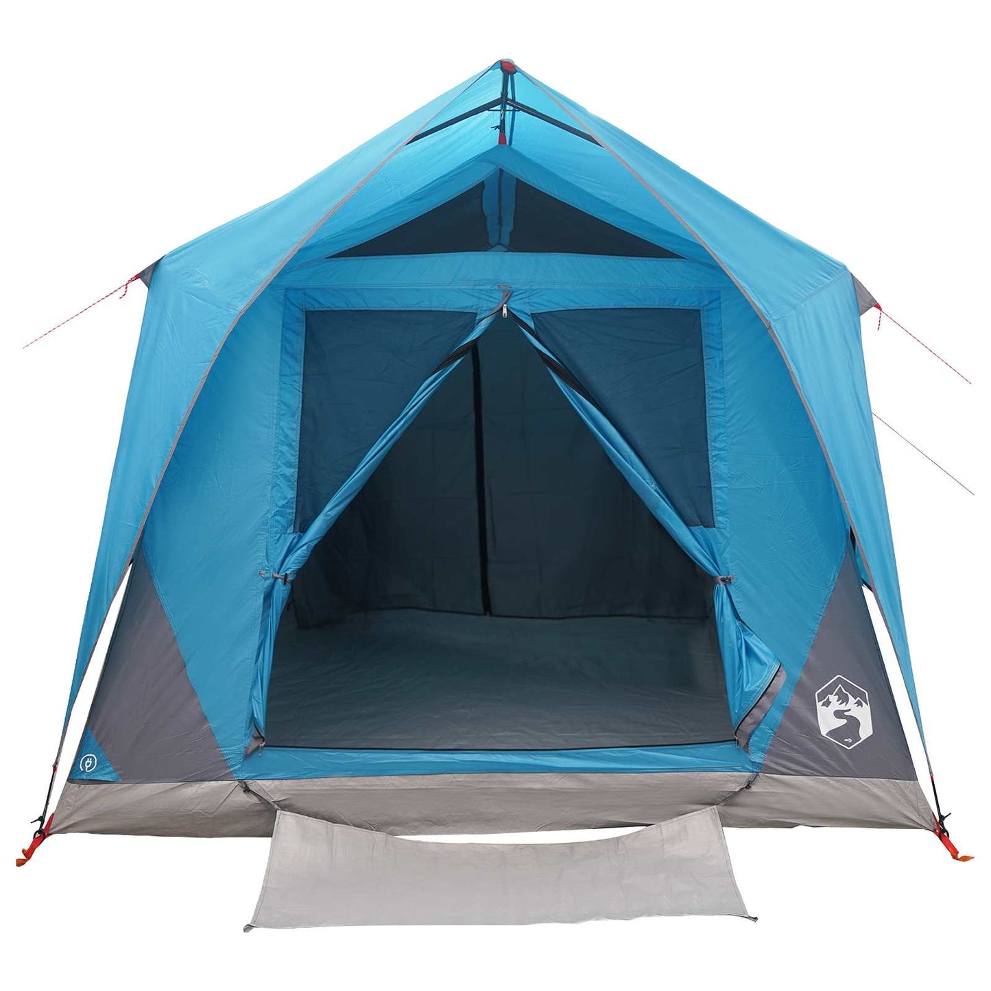 Tunnelzelt mit Dach Blau 10 Personen Polyester und Stahl