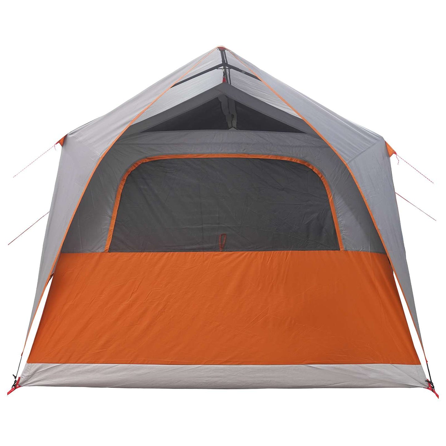 Tunnelzelt Grau und Orange 10 Personen Polyester und Stahl