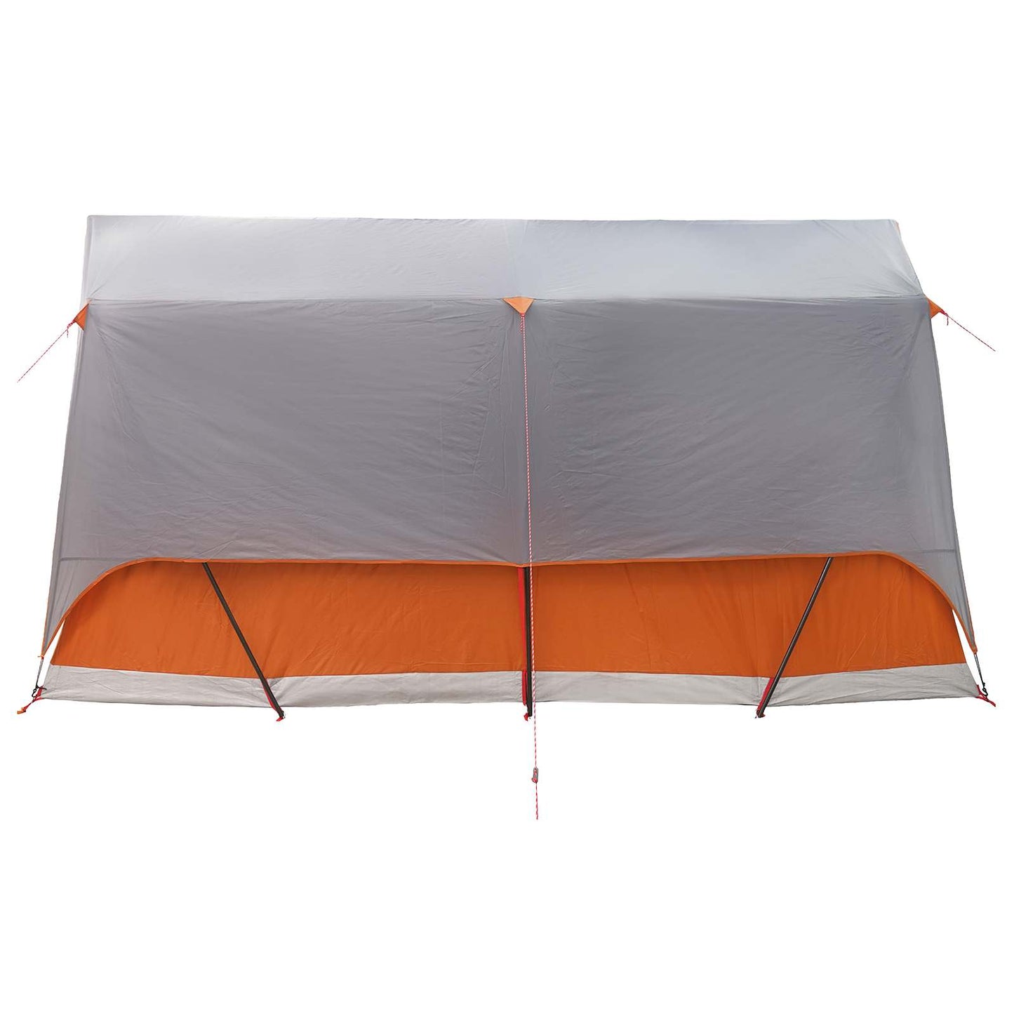 Tunnelzelt Grau und Orange 10 Personen Polyester und Stahl