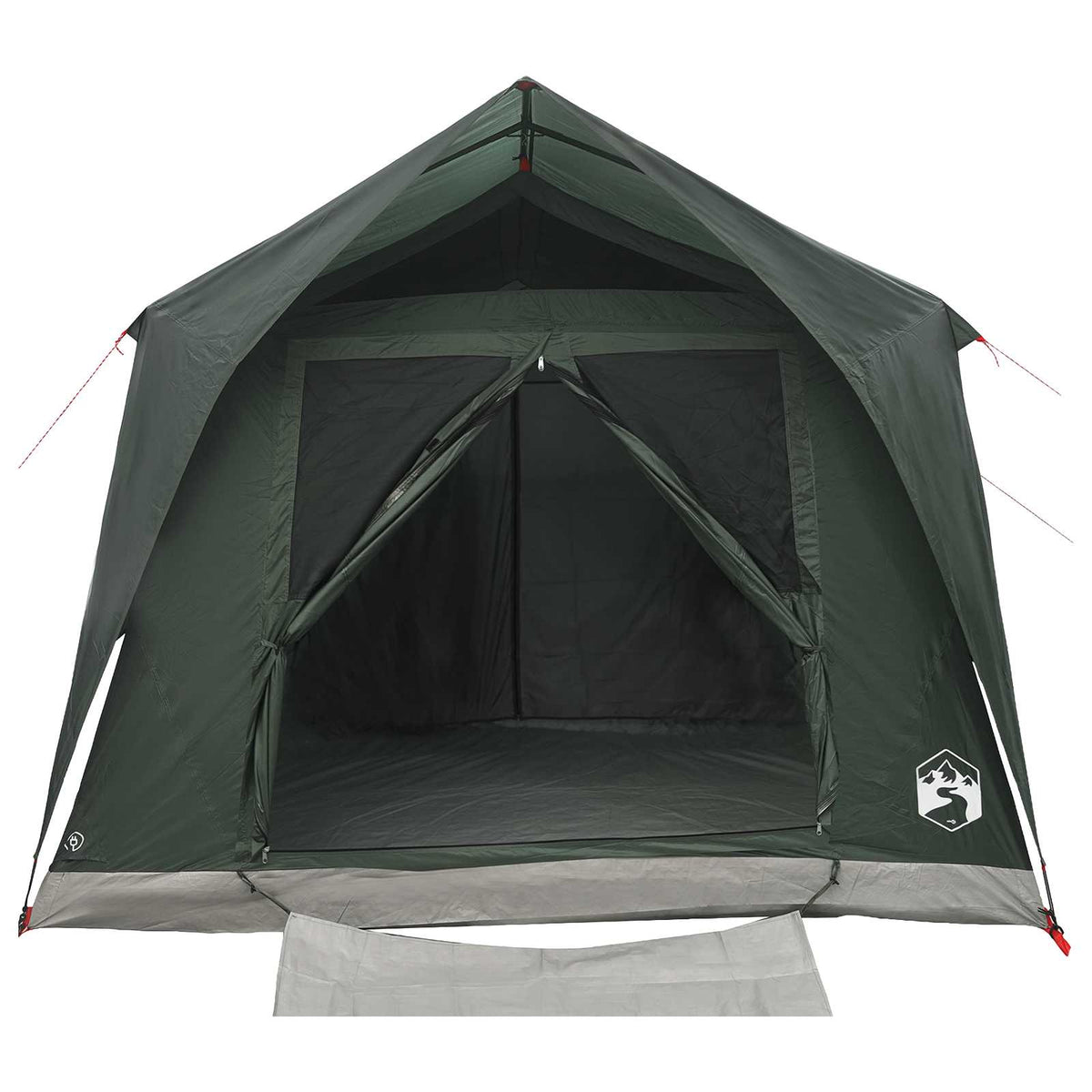 Tunnelzelt 6 Personen Armeegrün Polyester und Stahl