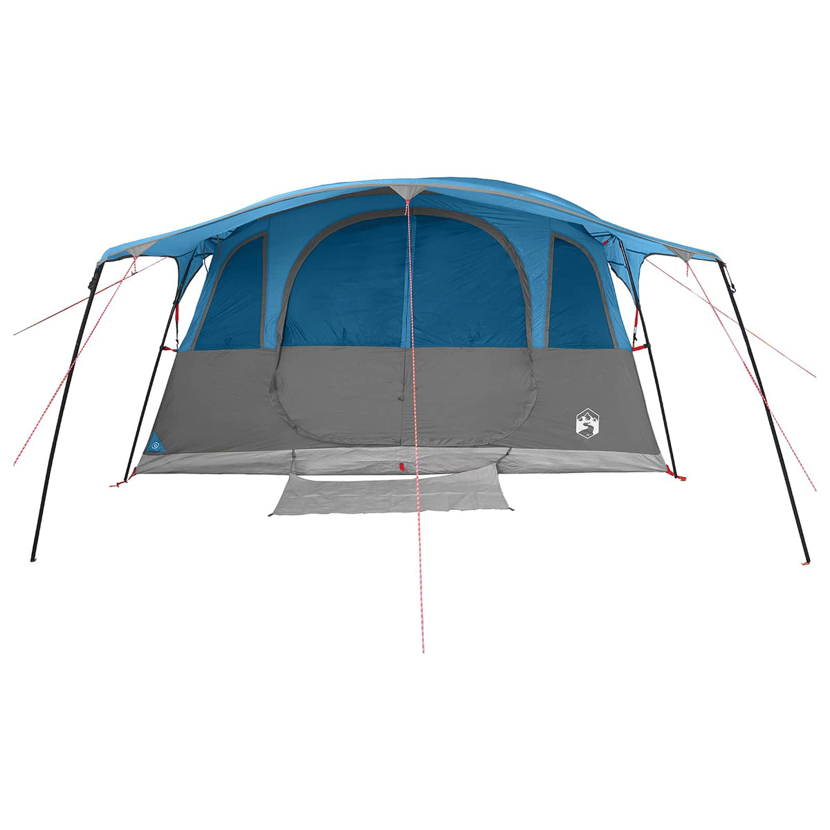 Tunnelzelt 6 Personen Blau Polyester und Stahl