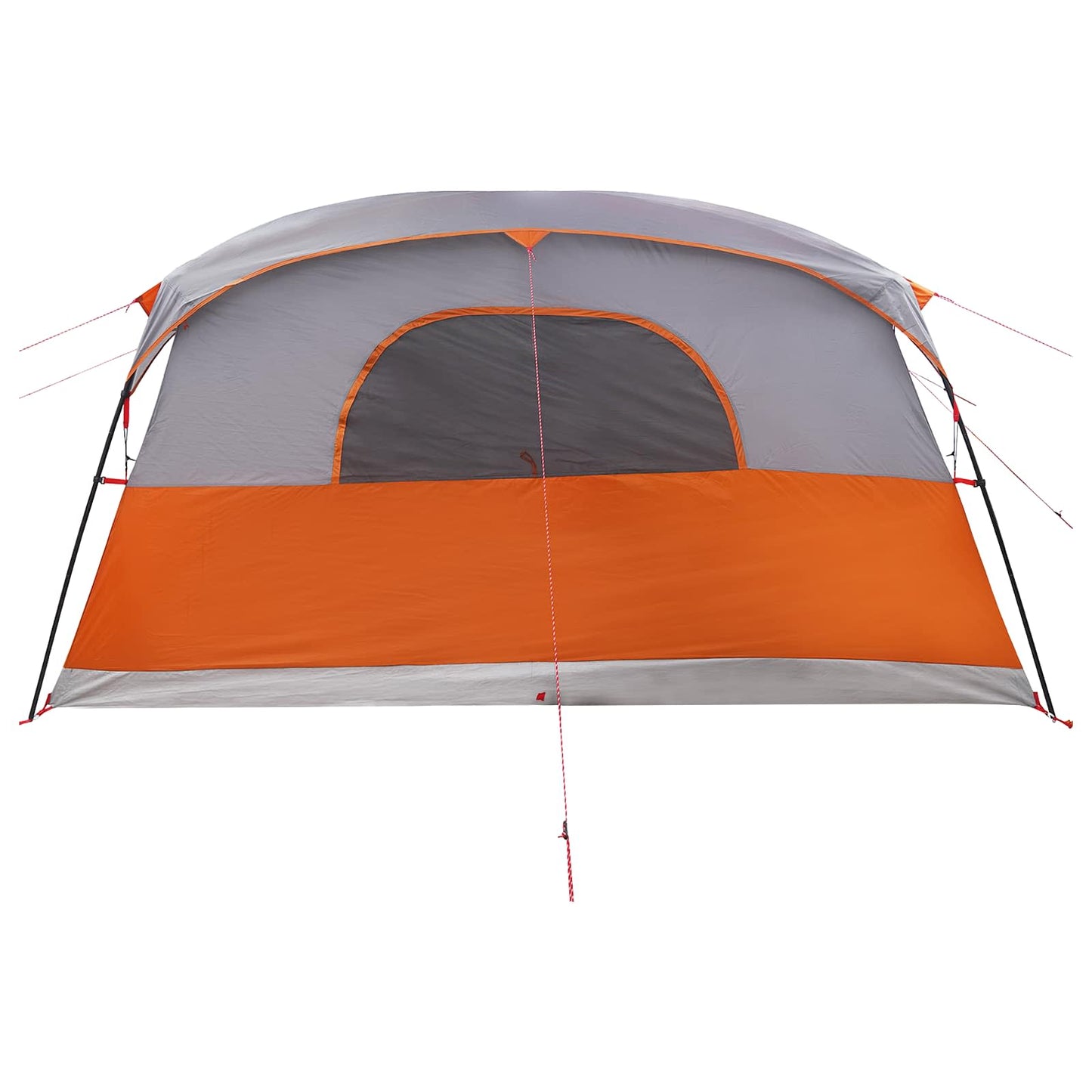 Tunnelzelt 10 Personen Grau und Orange Polyester und Stahl