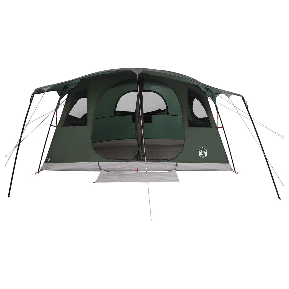 Tunnelzelt 6 Personen Olivegrün Polyester und Stahl