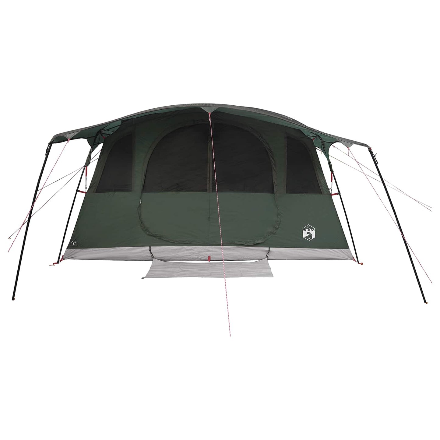 Tunnelzelt 10 Personen Olivegrün Polyester und Stahl