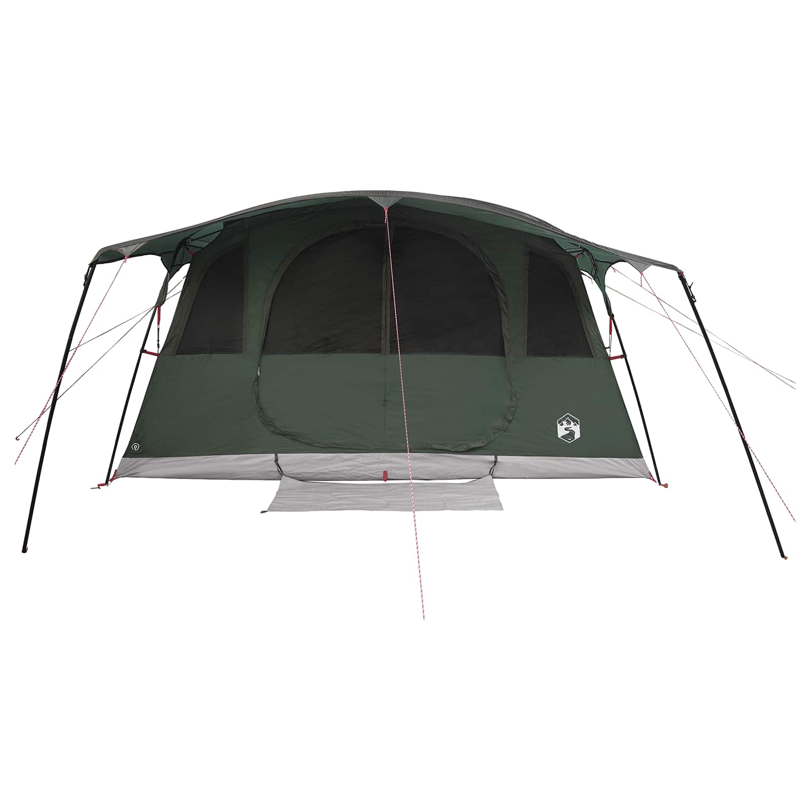 Tunnelzelt 10 Personen Olivegrün Polyester und Stahl