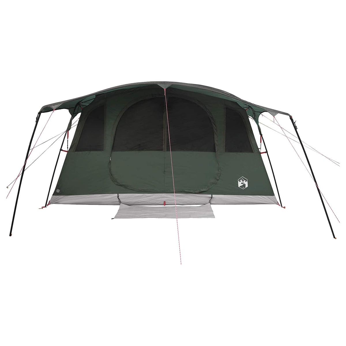 Tunnelzelt 6 Personen Olivegrün Polyester und Stahl