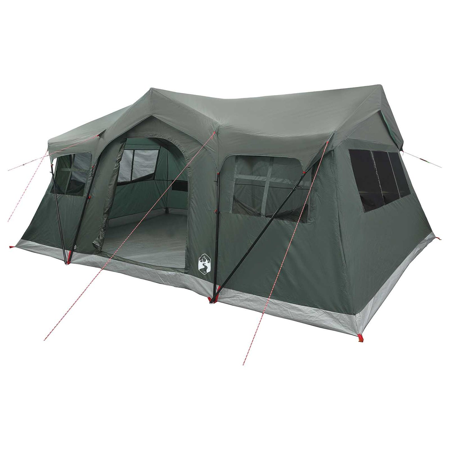 Familienzelt 487 x 340 x 216 cm Olivegrün Polyester und Stahl