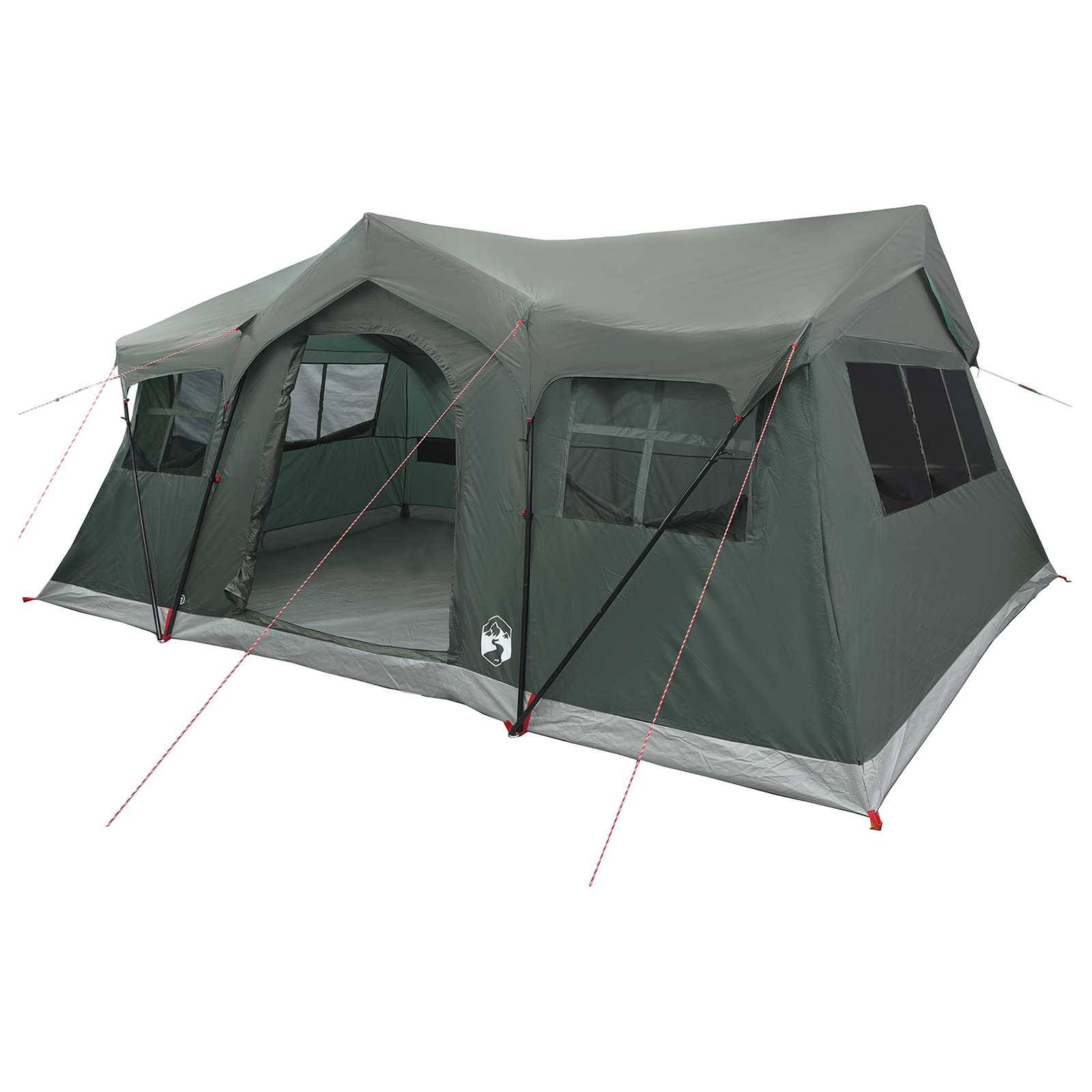 Familienzelt 487 x 340 x 216 cm Olivegrün Polyester und Stahl