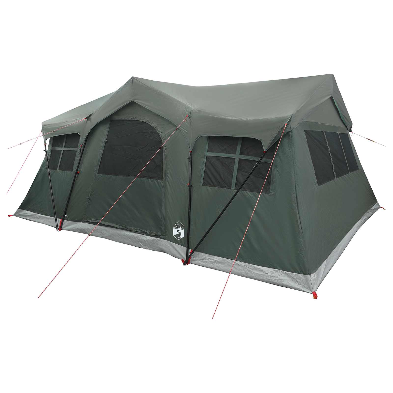 Familienzelt 487 x 340 x 216 cm Olivegrün Polyester und Stahl