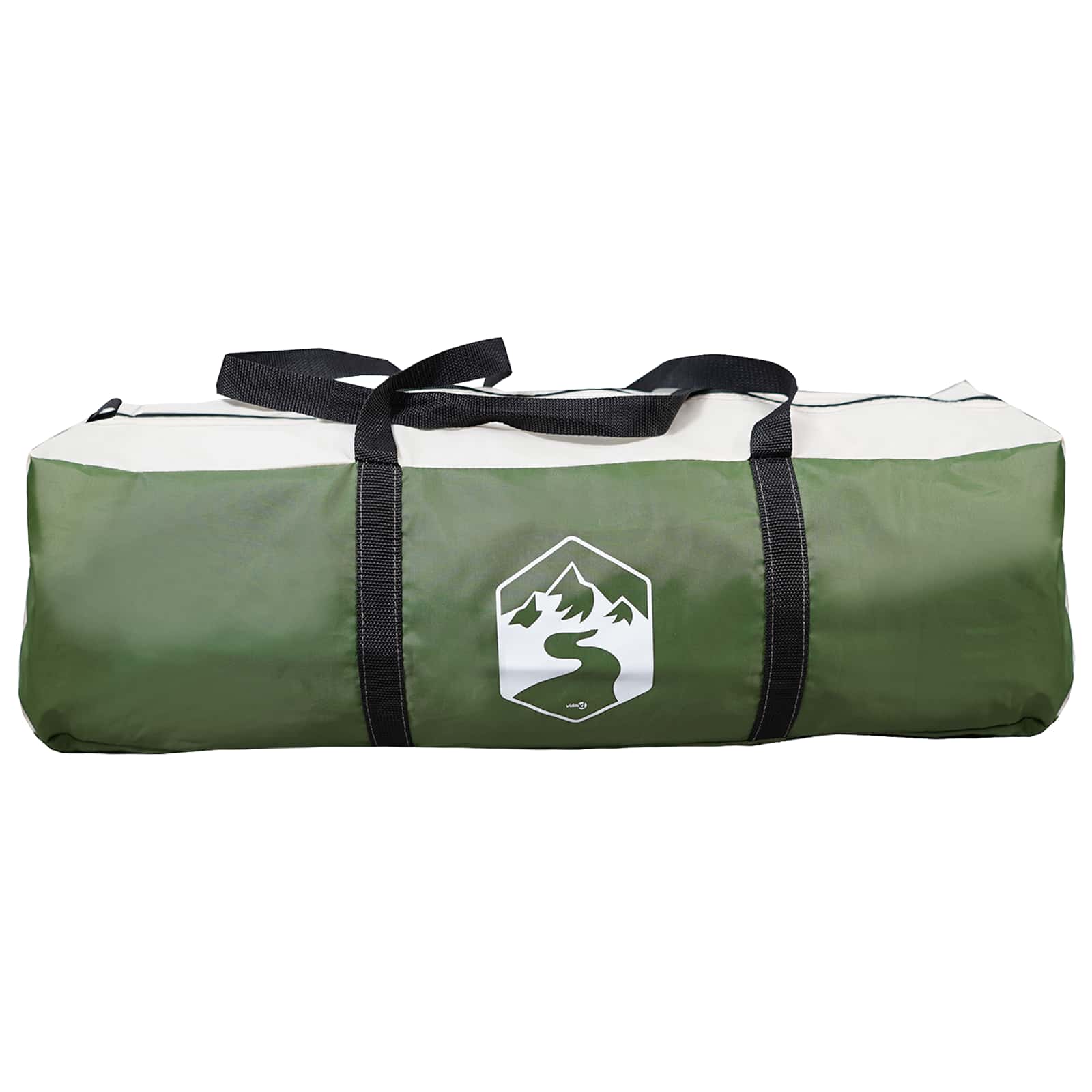 Tunnelzelt 370 x 275 x 210 cm Grün Polyester und Stahl