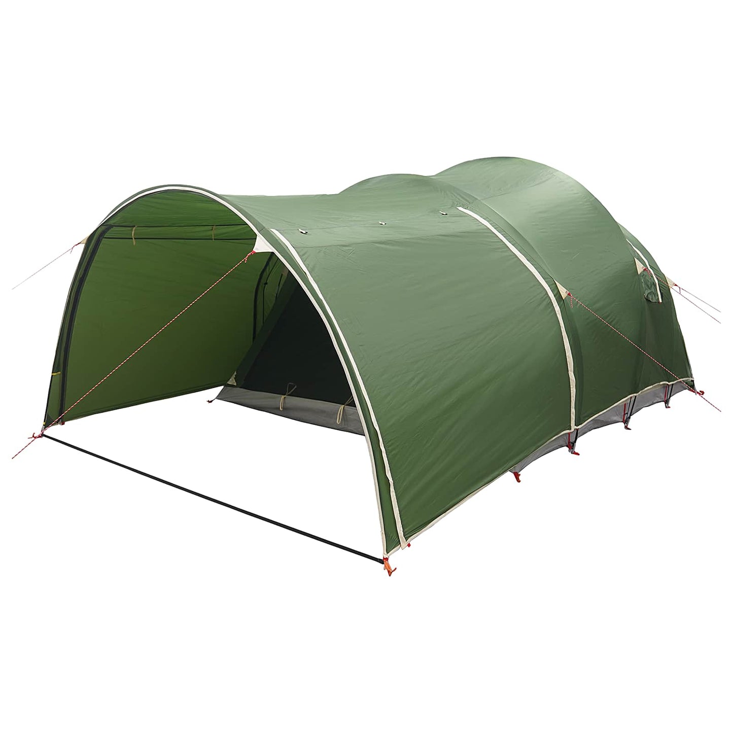 Tunnelzelt 370 x 275 x 210 cm Grün Polyester und Stahl