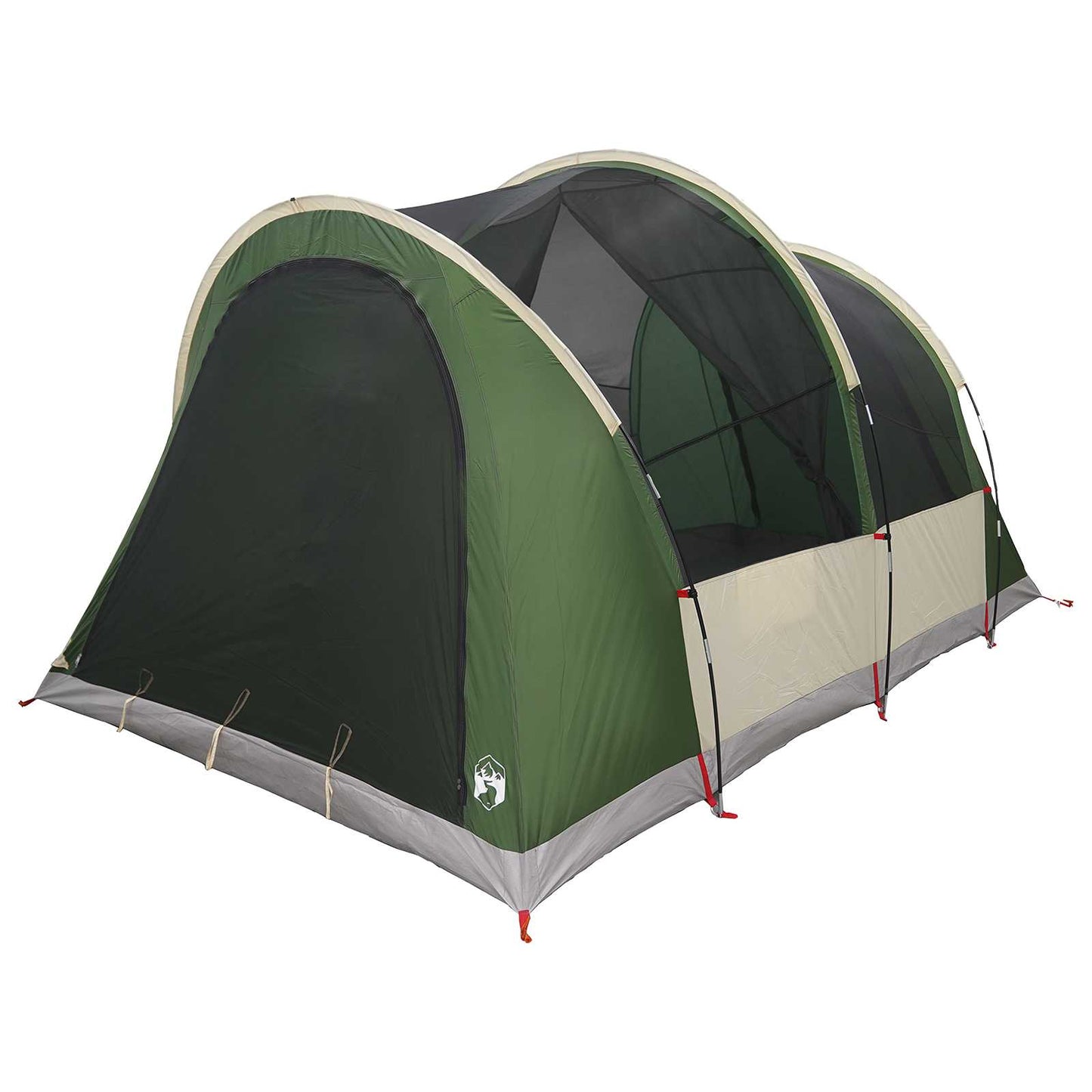 Tunnelzelt 370 x 275 x 210 cm Grün Polyester und Stahl
