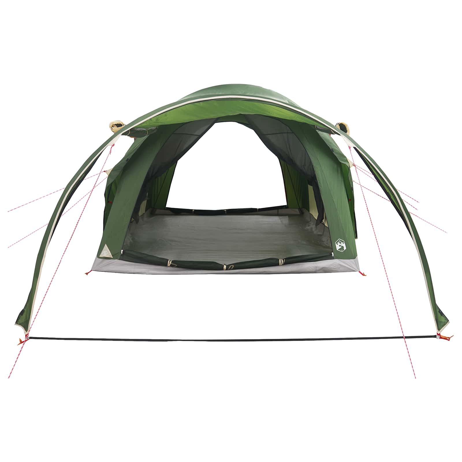Tunnelzelt 370 x 275 x 210 cm Grün Polyester und Stahl