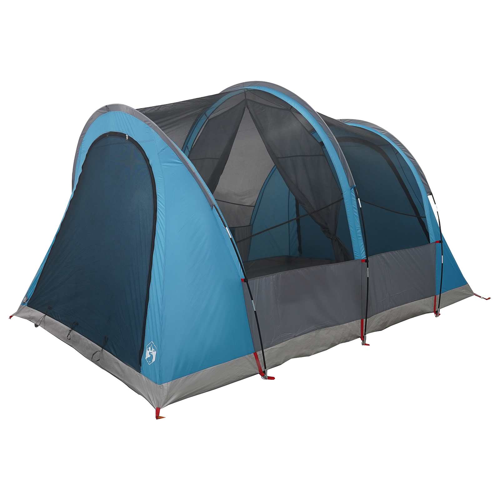 Tunnelzelt 370 x 275 x 210 cm Blau Polyester und Stahl