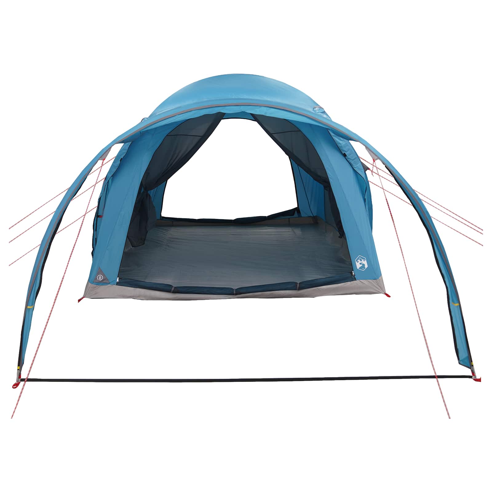 Tunnelzelt 370 x 275 x 210 cm Blau Polyester und Stahl