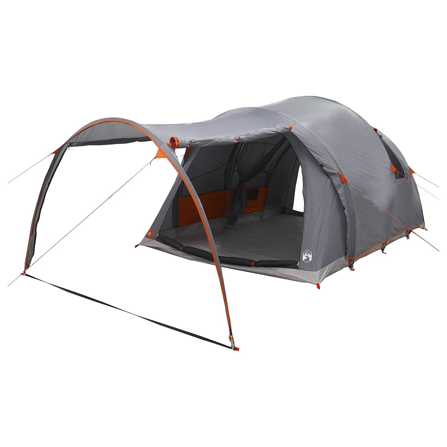 Tunnelzelt 370 x 275 x 210 cm Grau und Orange