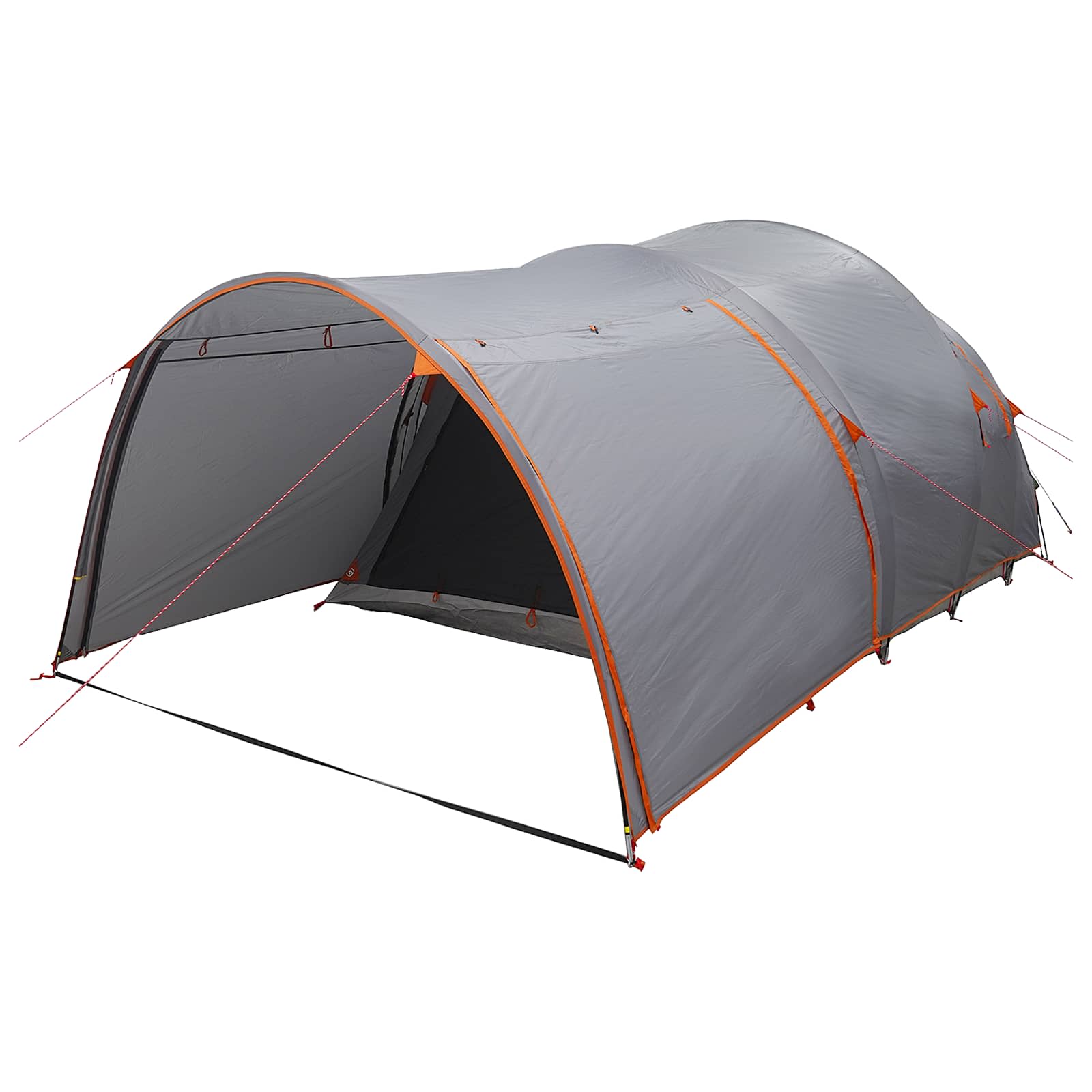 Tunnelzelt 370 x 275 x 210 cm Grau und Orange