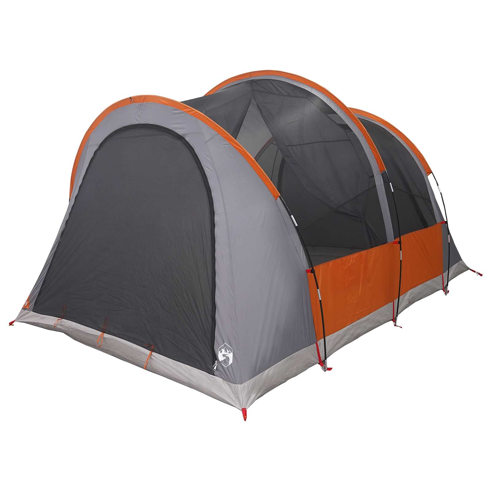 Tunnelzelt 370 x 275 x 210 cm Grau und Orange