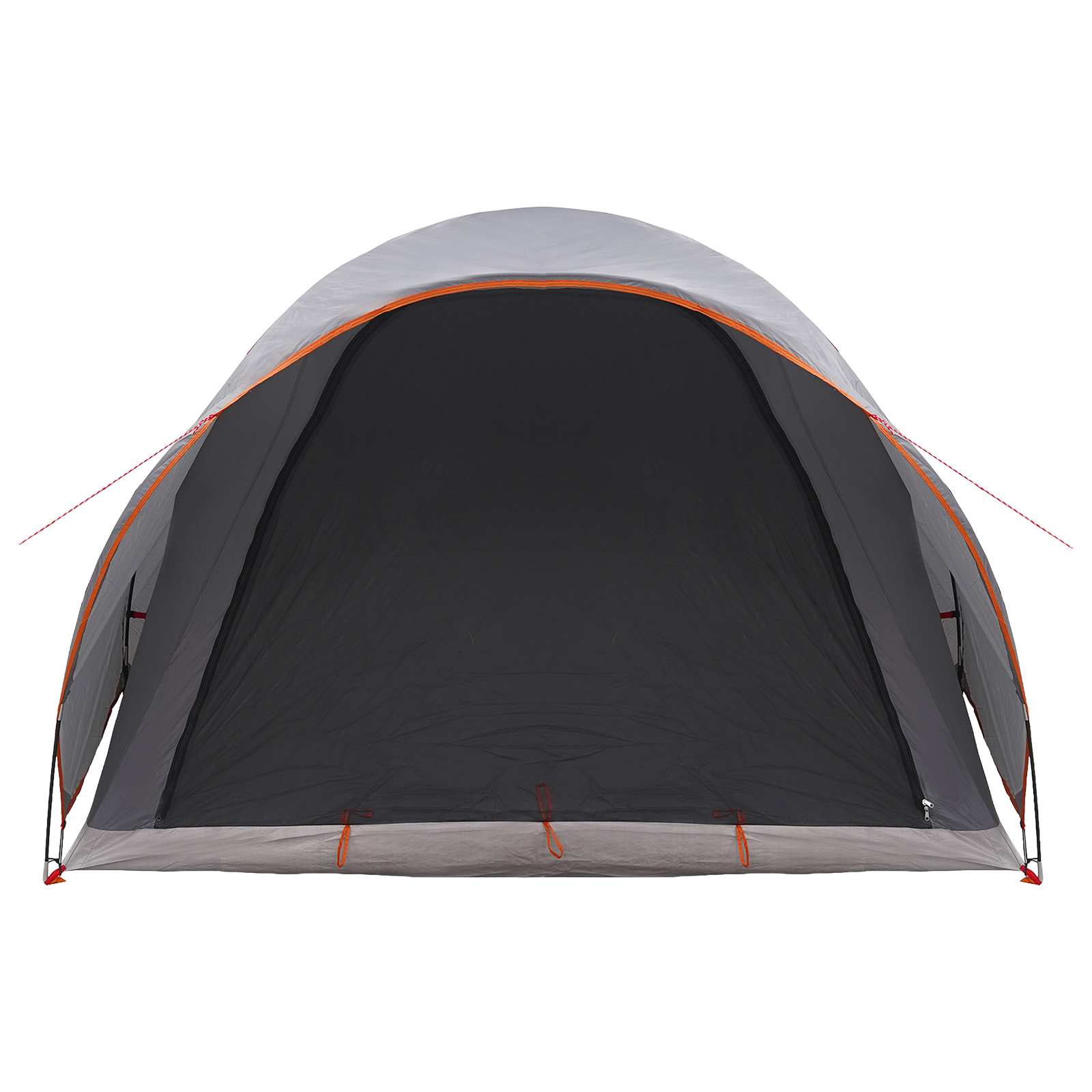 Tunnelzelt 370 x 275 x 210 cm Grau und Orange