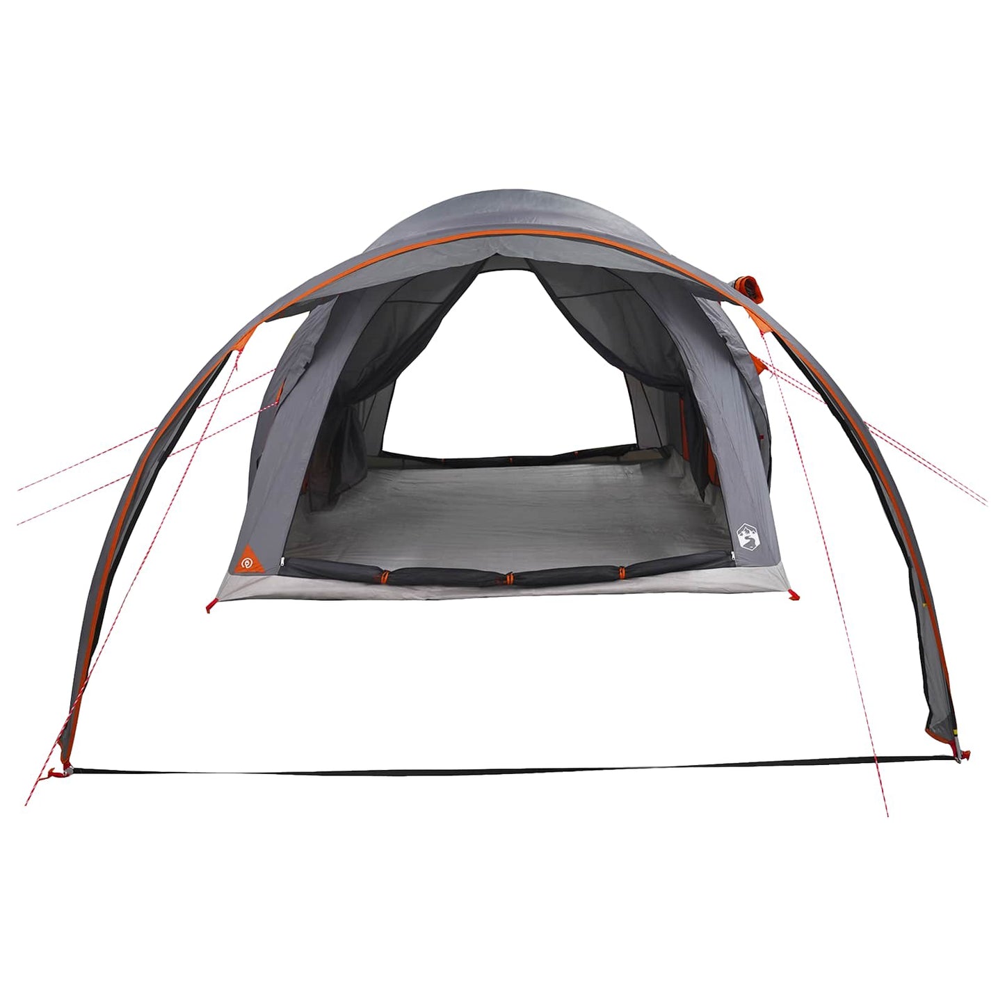 Tunnelzelt 370 x 275 x 210 cm Grau und Orange