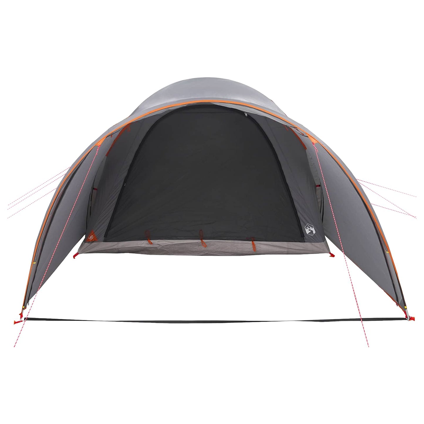Tunnelzelt 370 x 275 x 210 cm Grau und Orange