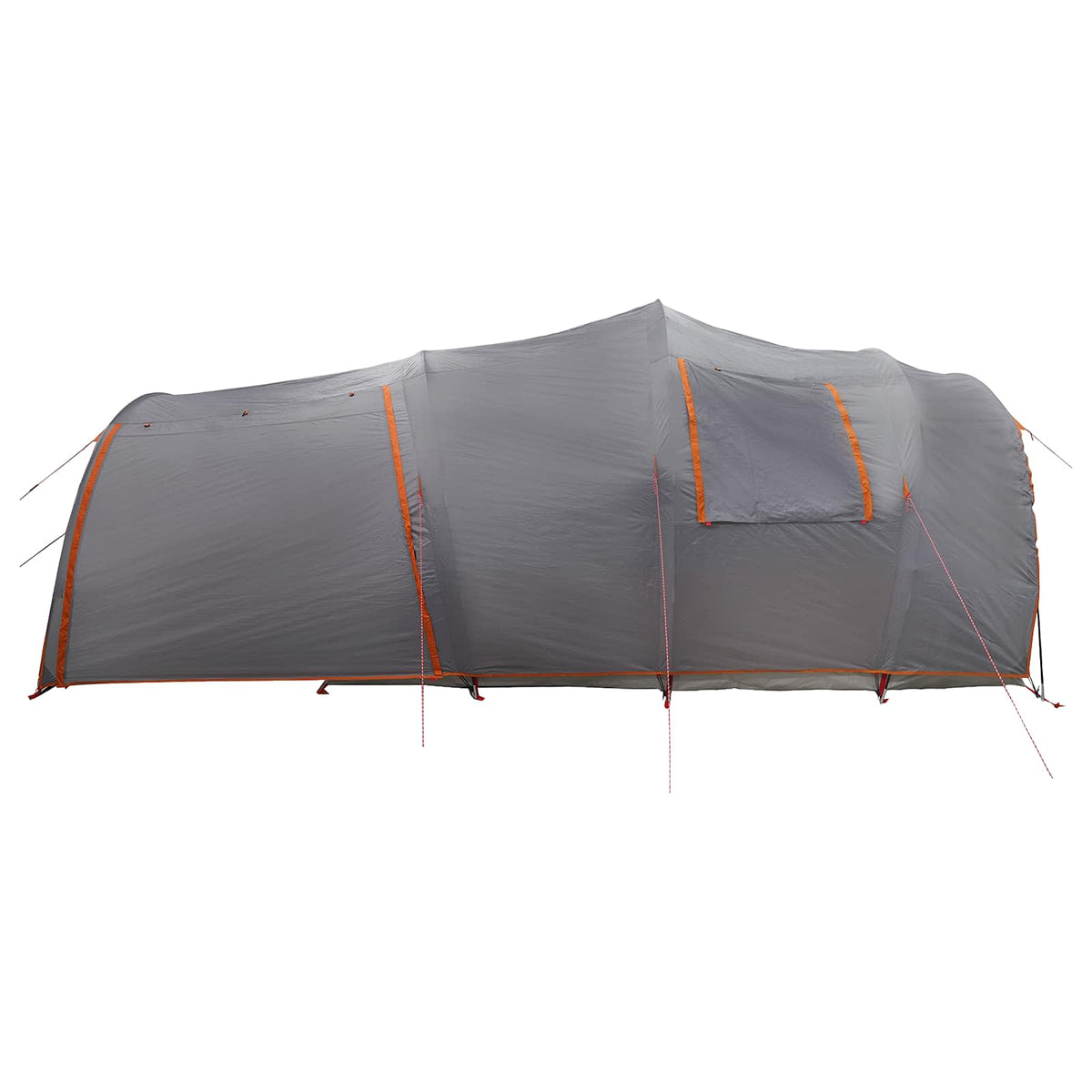 Tunnelzelt Grau und Orange 6-Personen Polyester und Stahl