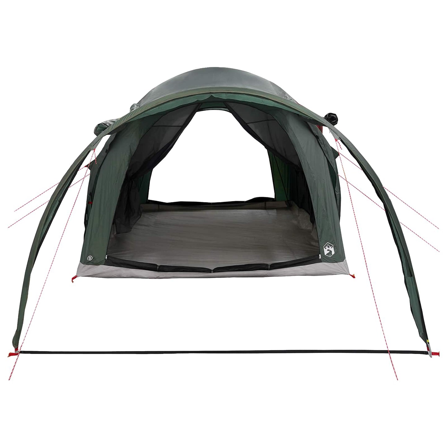 Tunnelzelt 370 x 275 x 210 cm Olivegrün Polyester und Stahl