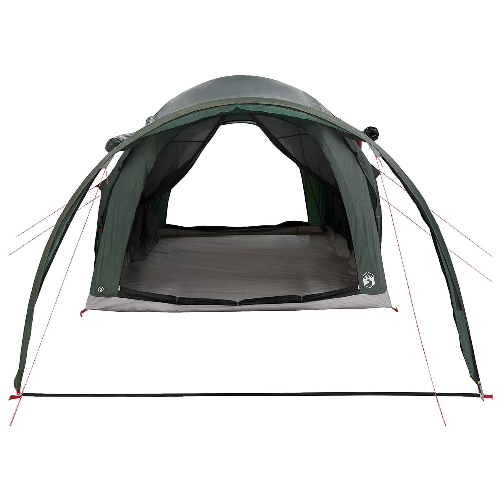 Tunnelzelt 370 x 275 x 210 cm Olivegrün Polyester und Stahl